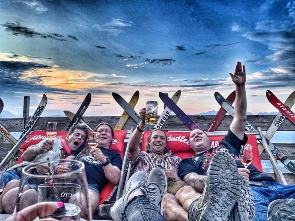 Hocheckhuette On Top of the Kitzbuehel Hahnenkamm Mountain