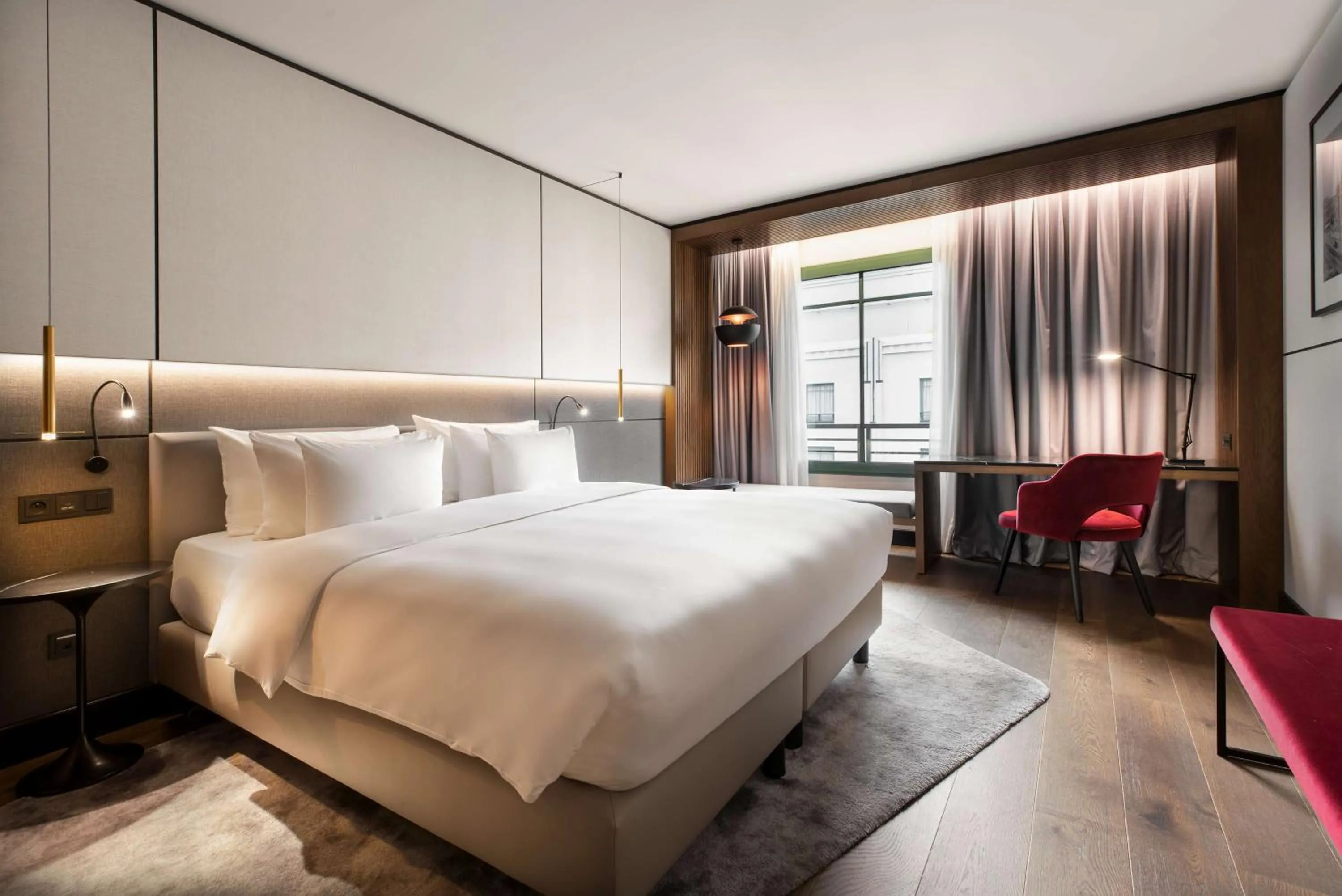 Bed in Radisson Collection Grand Place Brussels