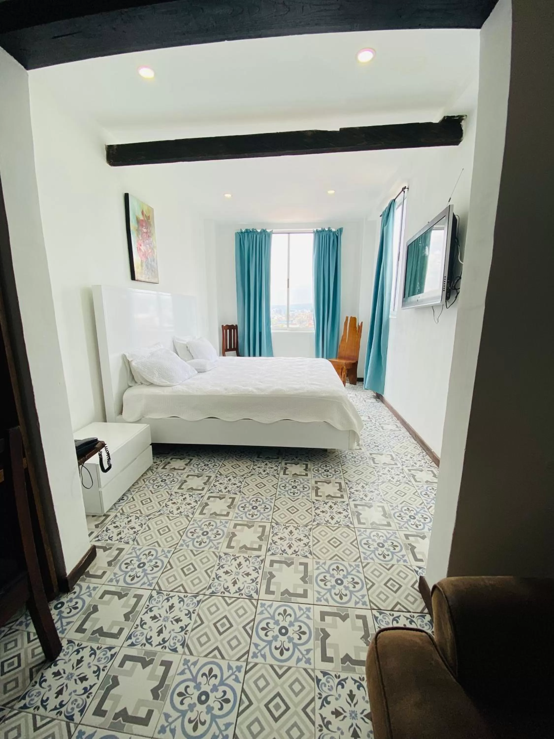 Bed in Hotel Terraza San Antonio