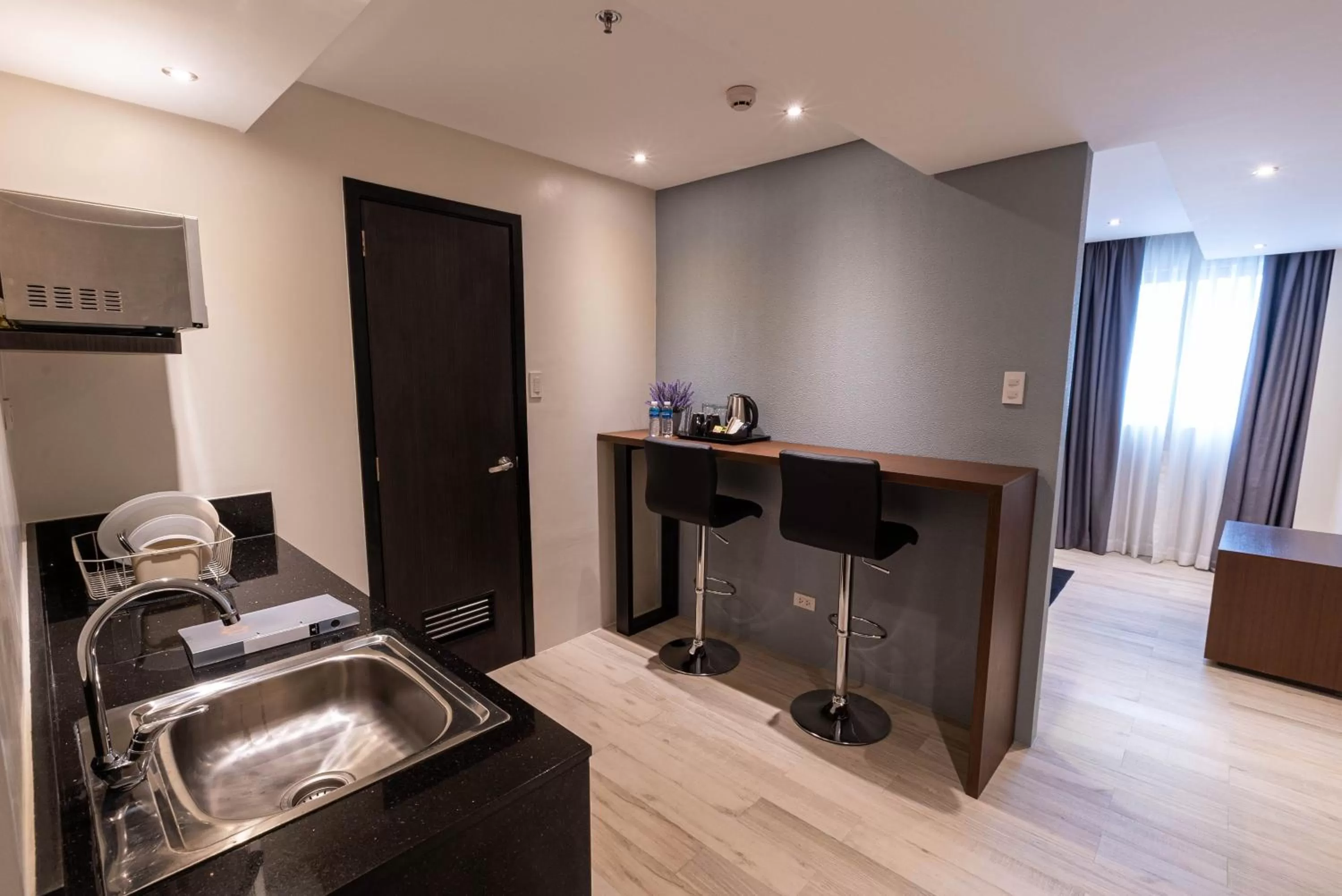 Kitchen or kitchenette in Coro Hotel