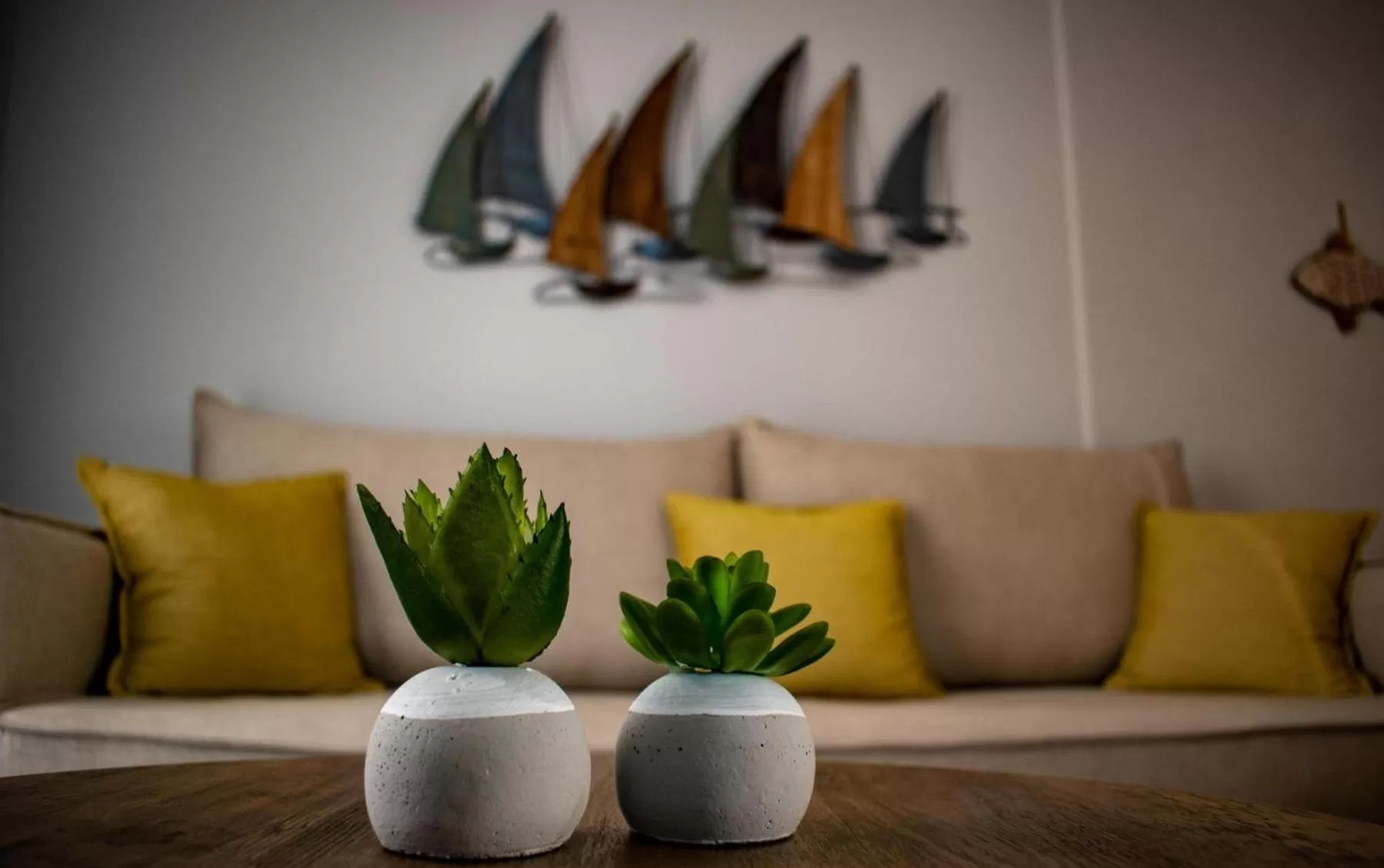 Living room in Ikaros Art Hotel