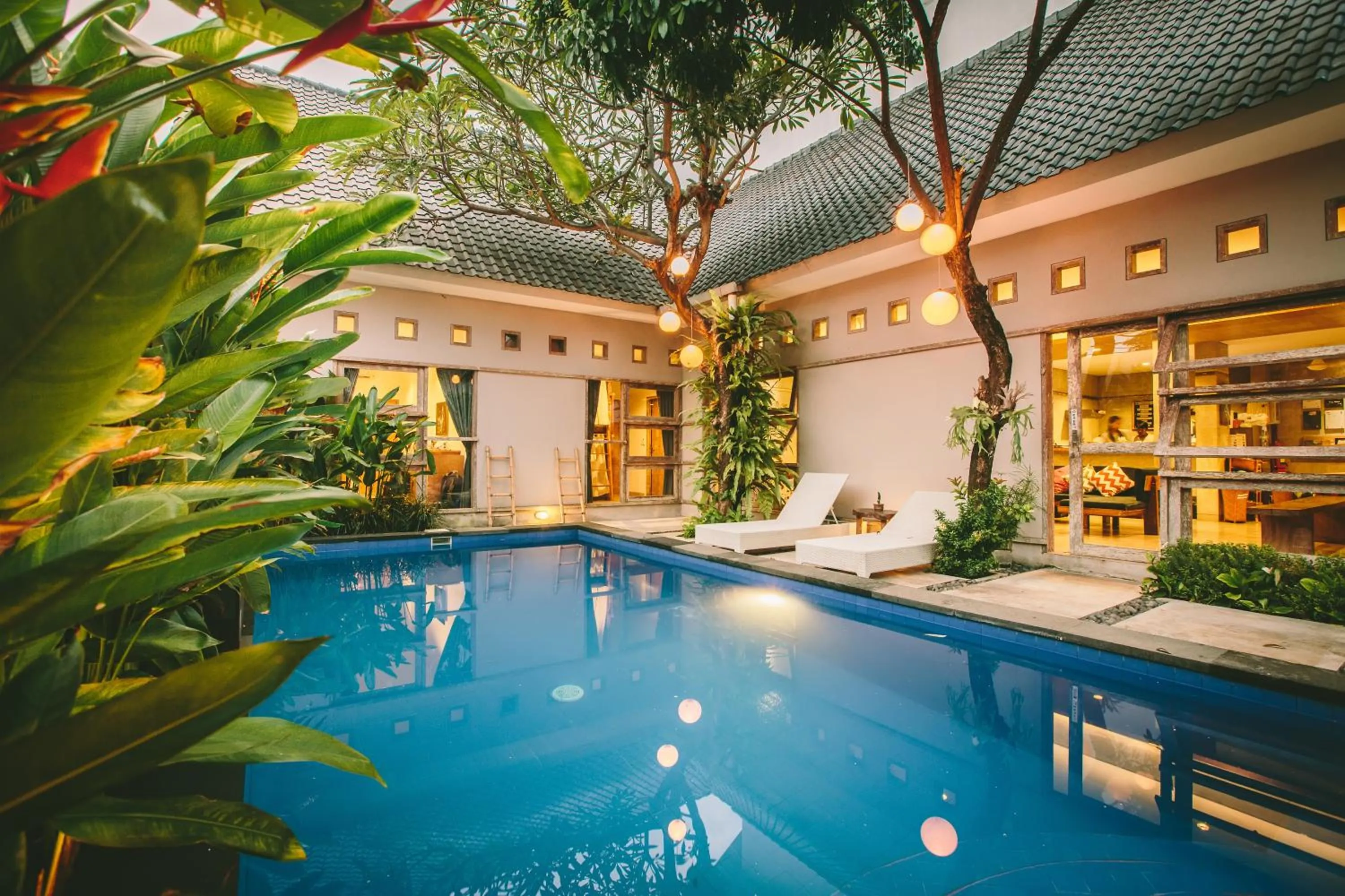 Swimming pool in Lokal Bali Hostel