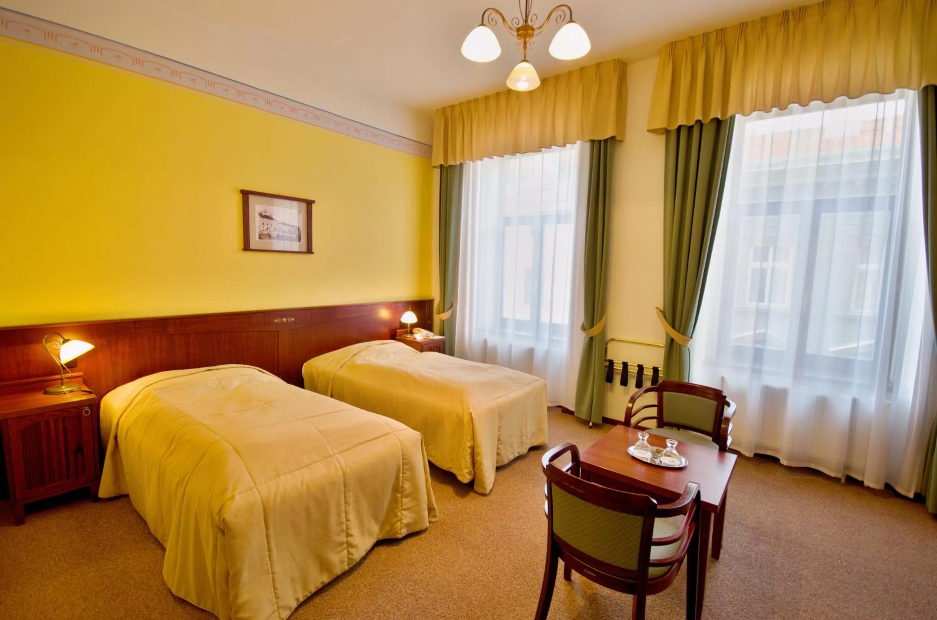 Bed in Grandhotel Garni