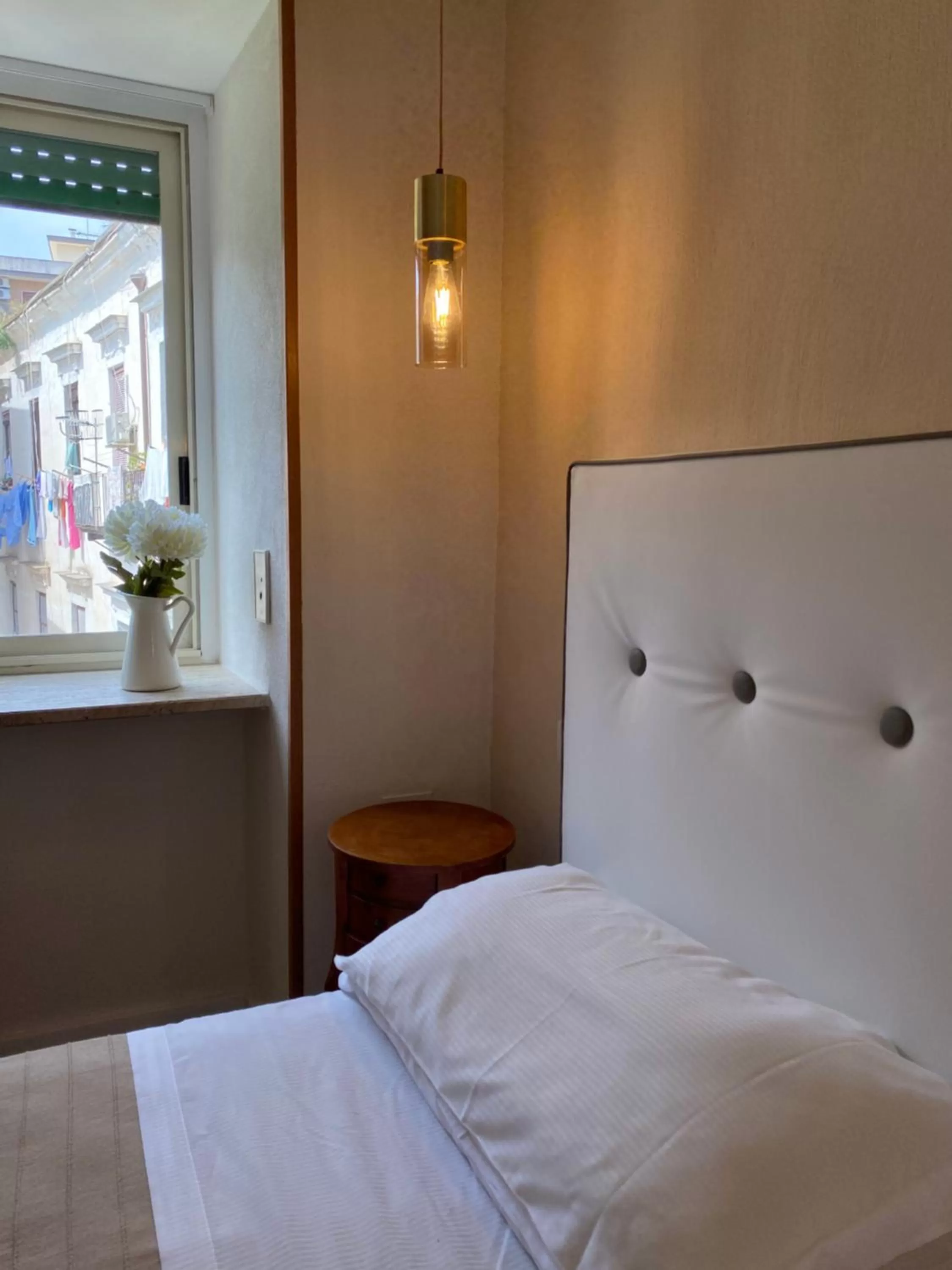 Decorative detail, Bed in Hotel Europeo Napoli