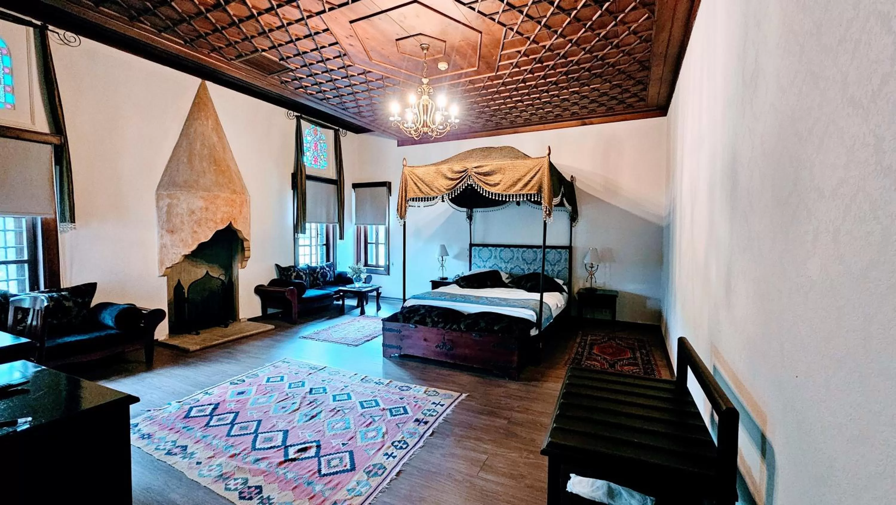 Seating area, Bed in Otantik Hotel & Spa