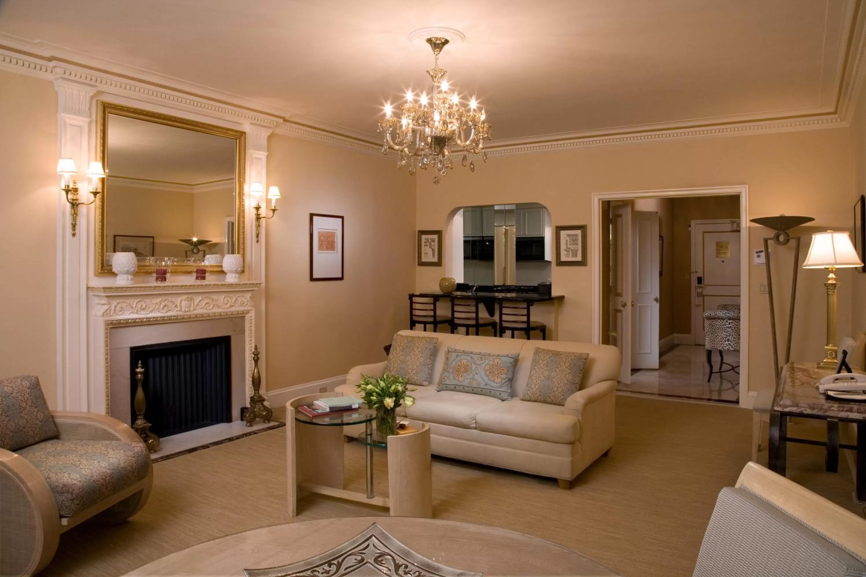 Living room in The Sherry Netherland
