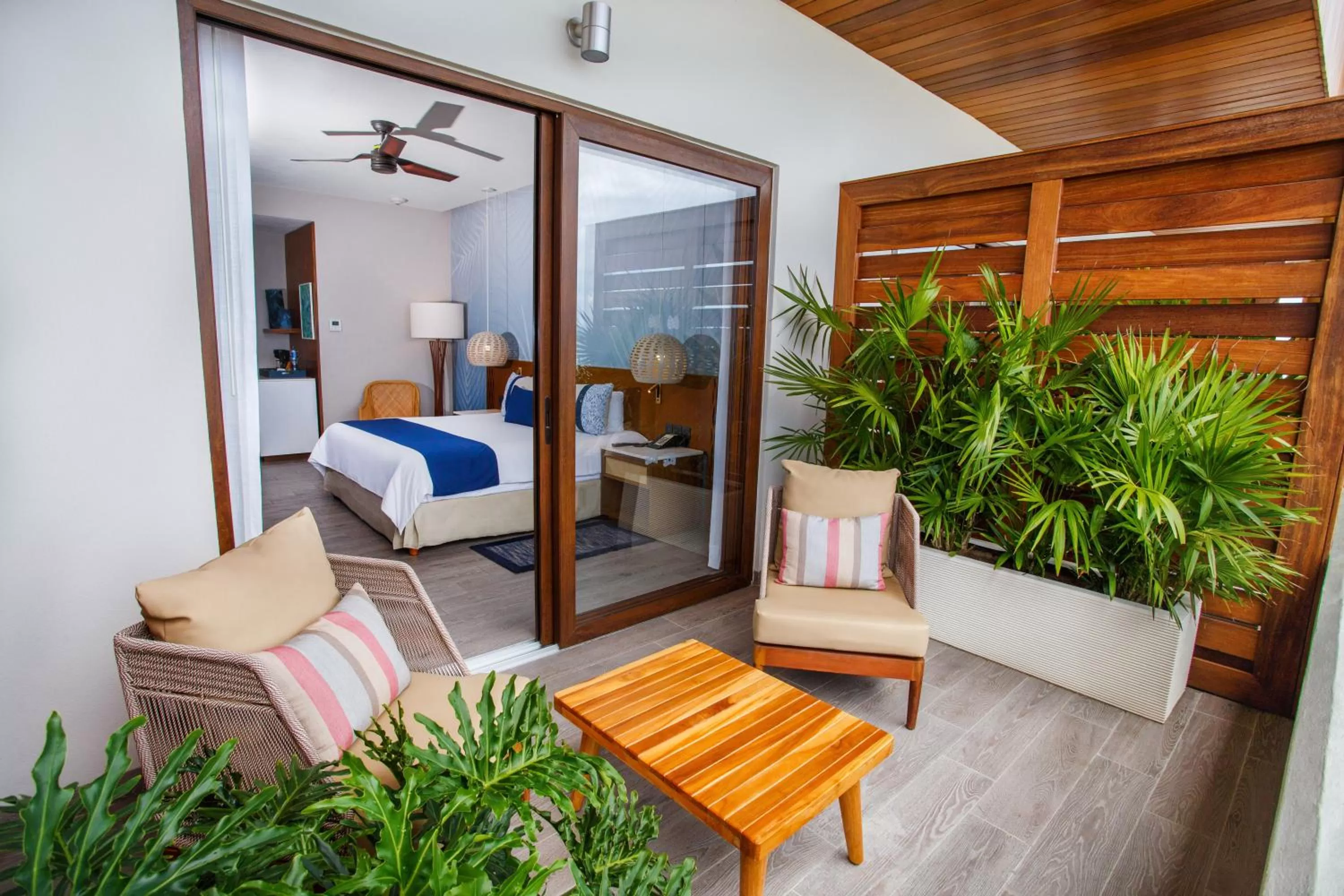 Balcony/Terrace, Bed in Armony Marival Resort & Spa Punta de Mita - MGallery collection