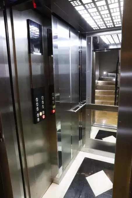 elevator in Hotel Blue Ottoman