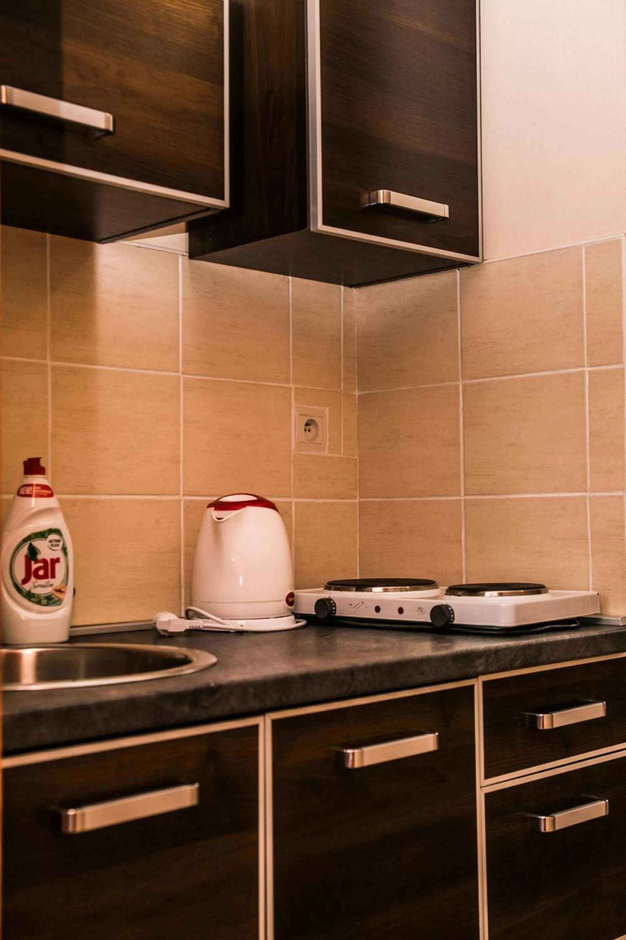 Kitchen or kitchenette in Penzion Fako