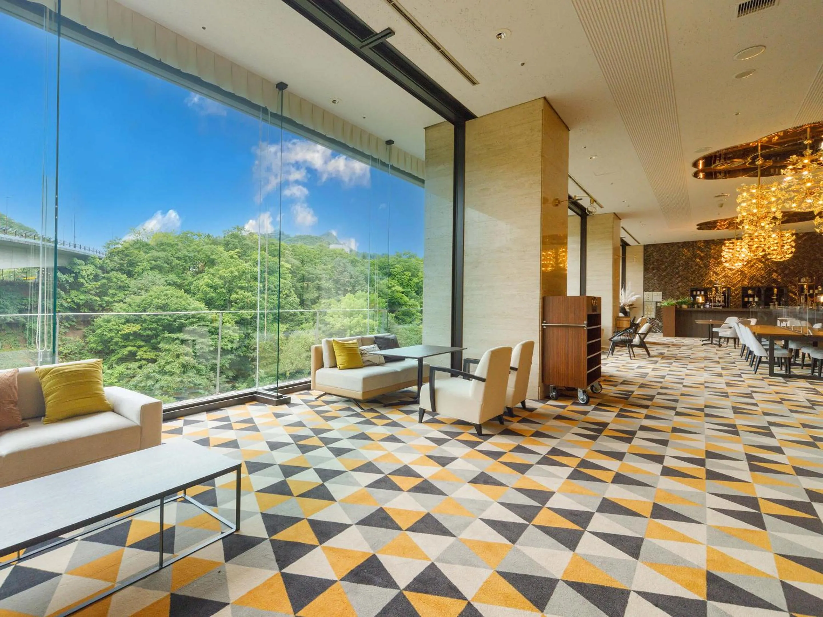 Seating area in Jozankei View Hotel