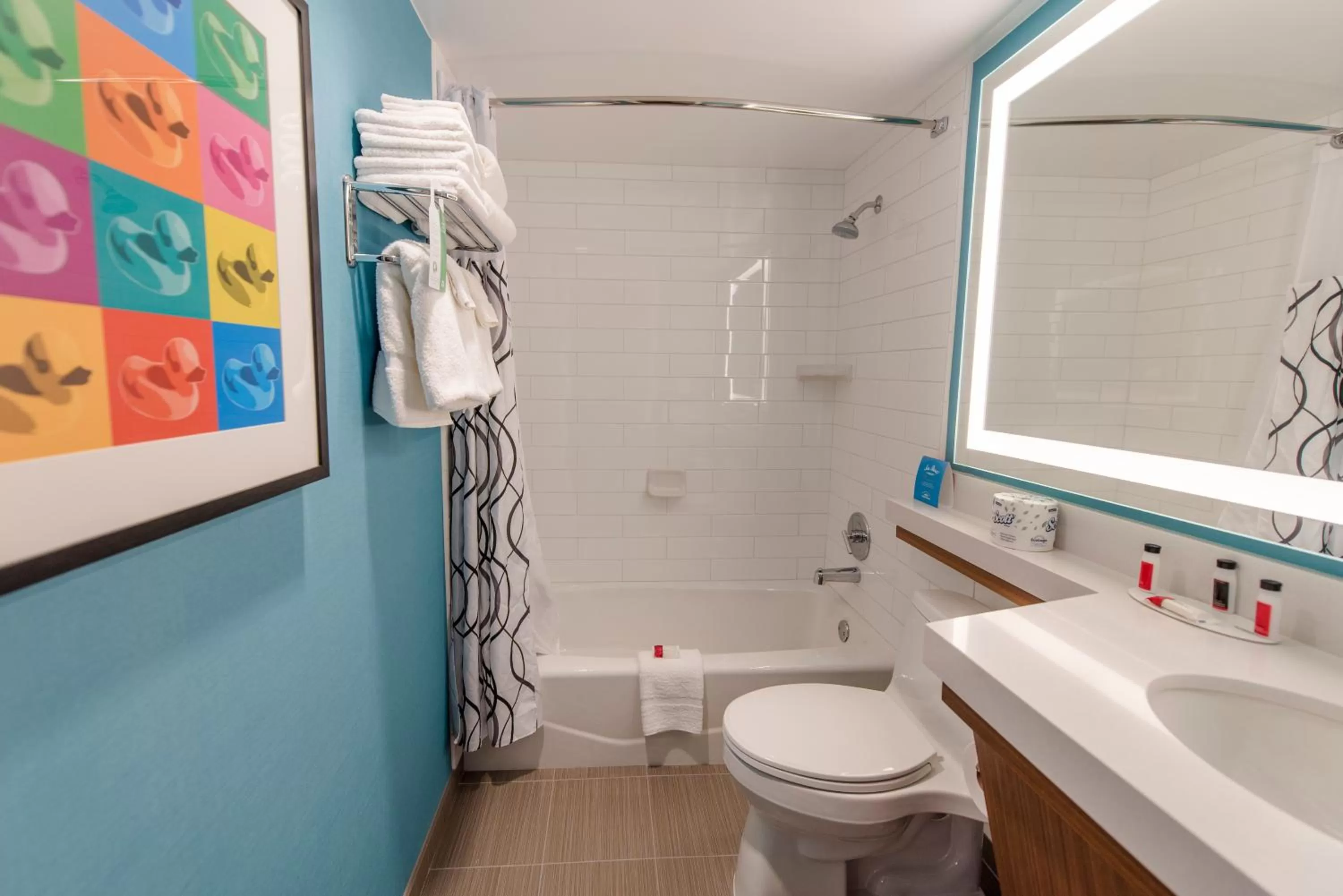 Shower in Howard Johnson by Wyndham Anaheim Hotel & Water Playground