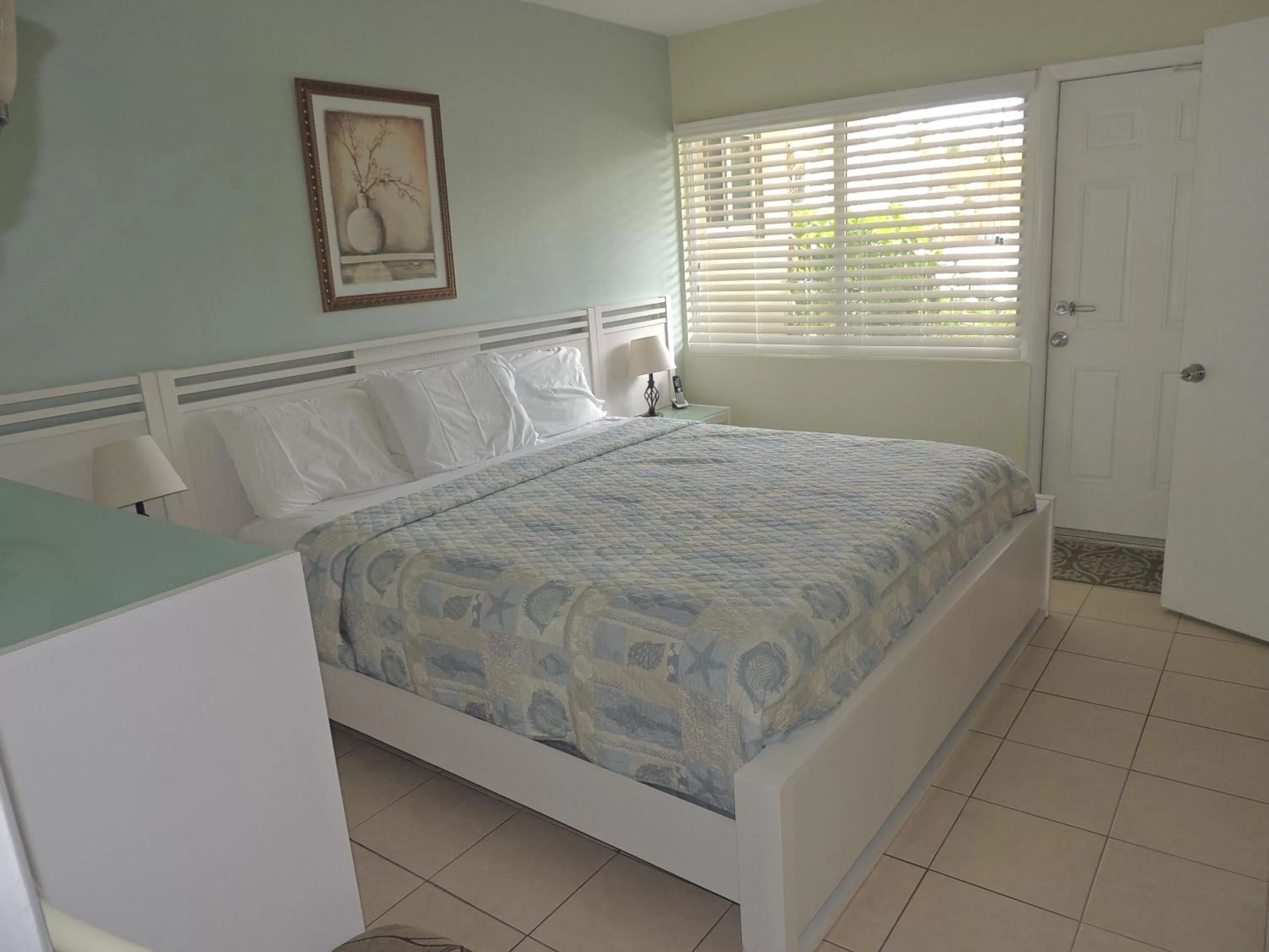 Pool view, Bed in Aqua Mar Condos