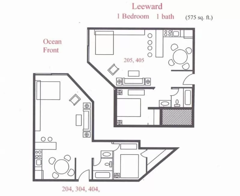 Floor plan in Sea Club IV Resort