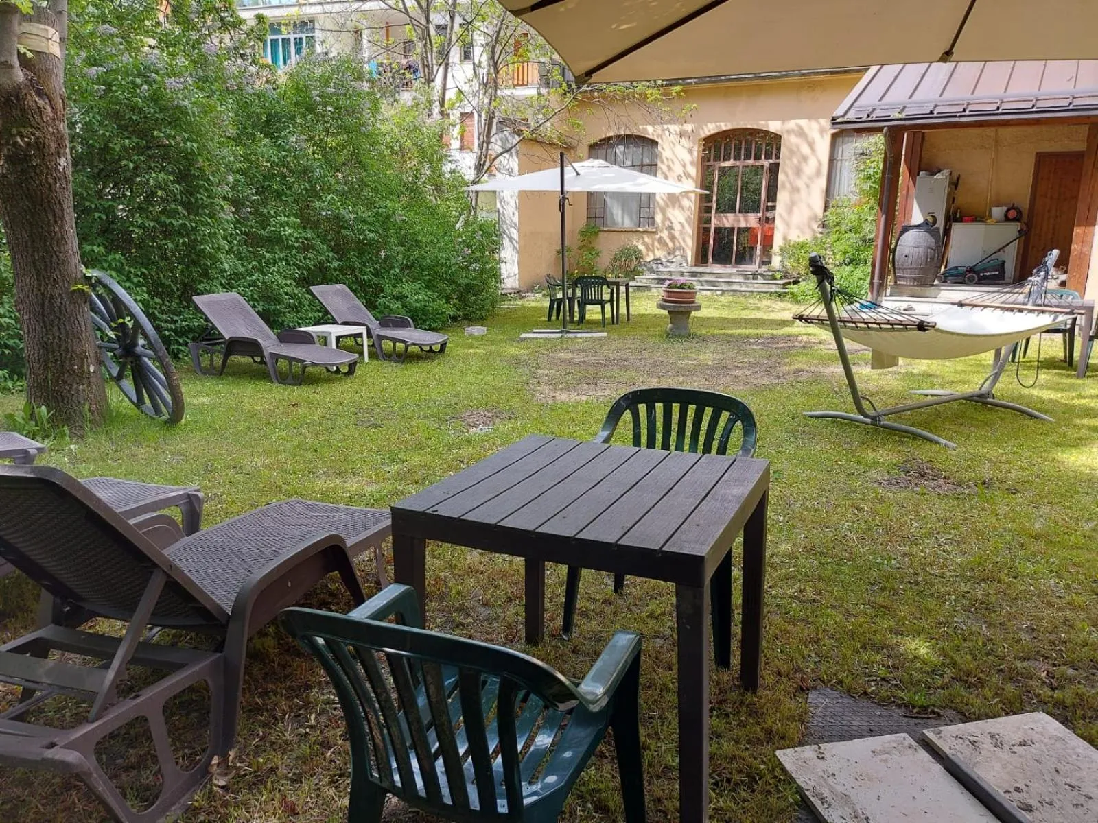 Garden view in Hotel Sommeiller