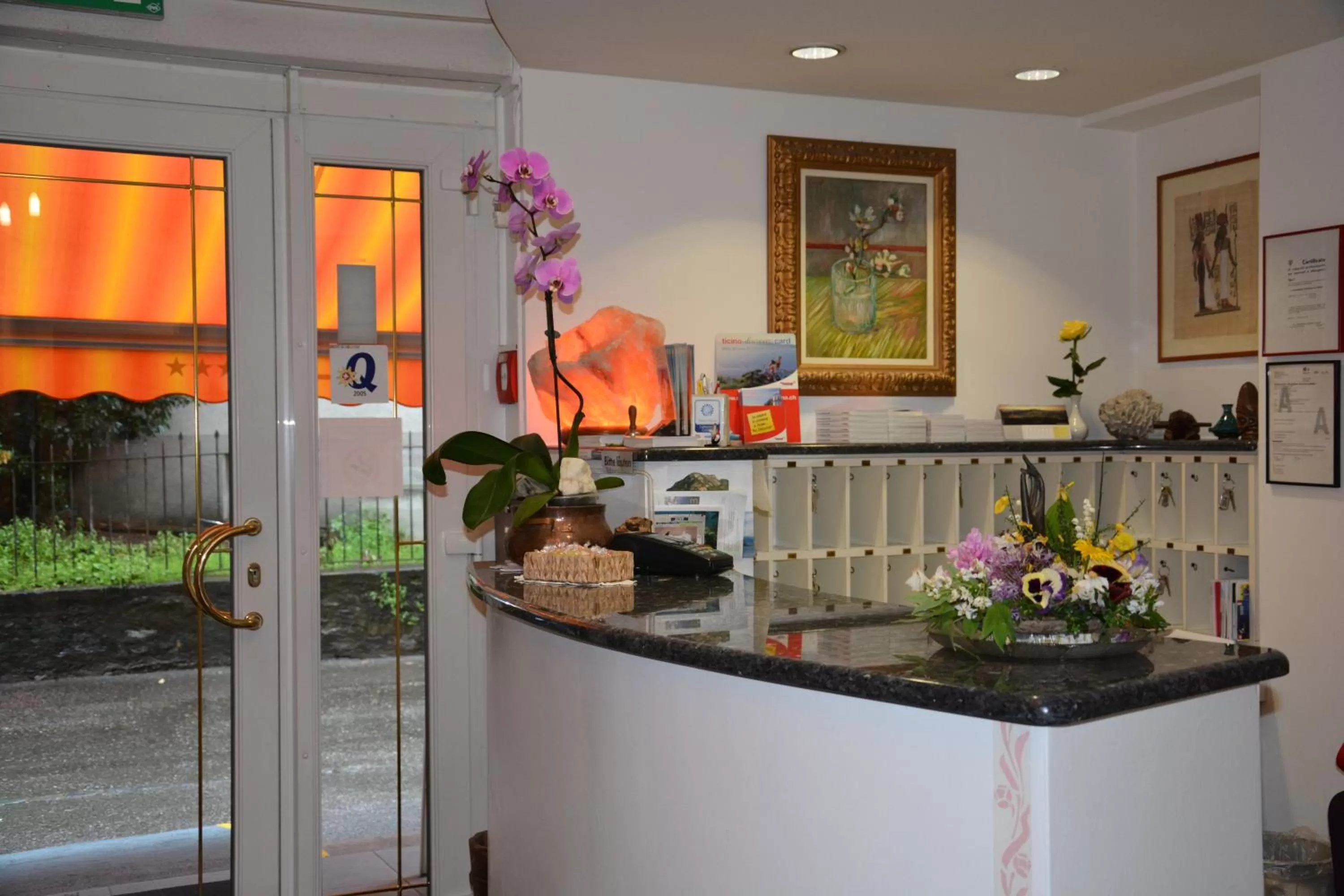 Lobby or reception in Hotel Dischma - FREE BUS AND TRAIN TICKET