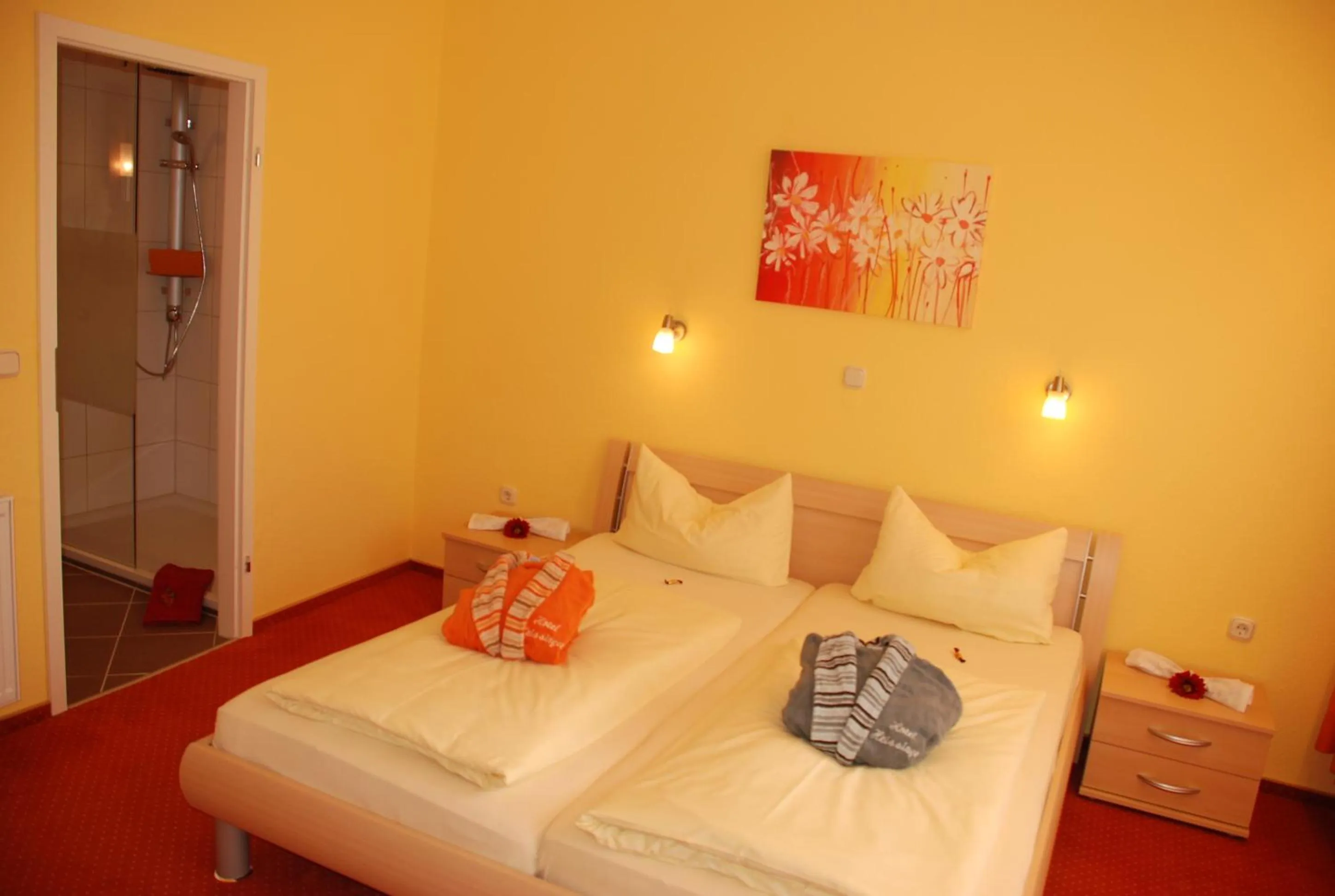 Bed in Hotel Heissinger