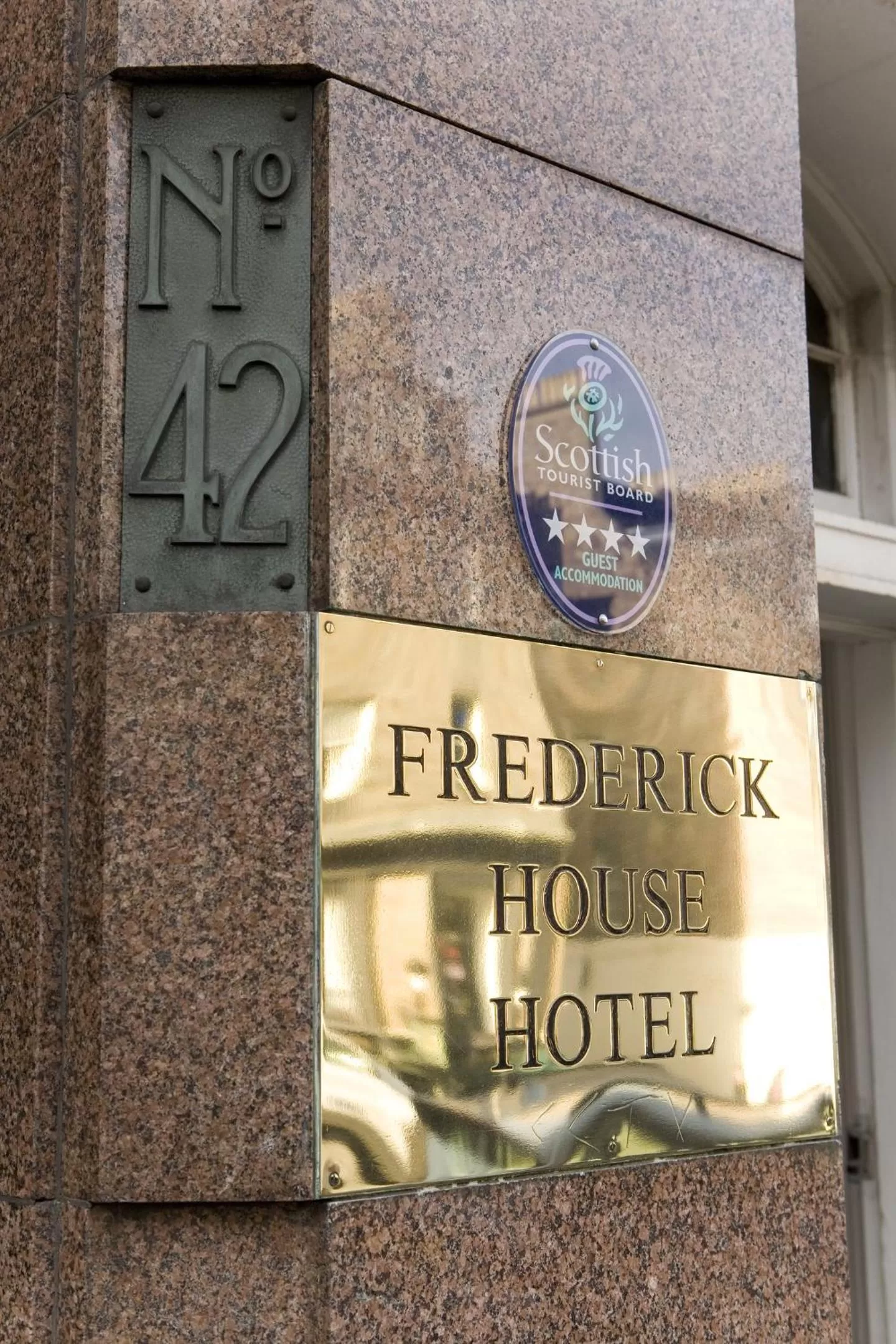 Logo/Certificate/Sign in Frederick House Hotel