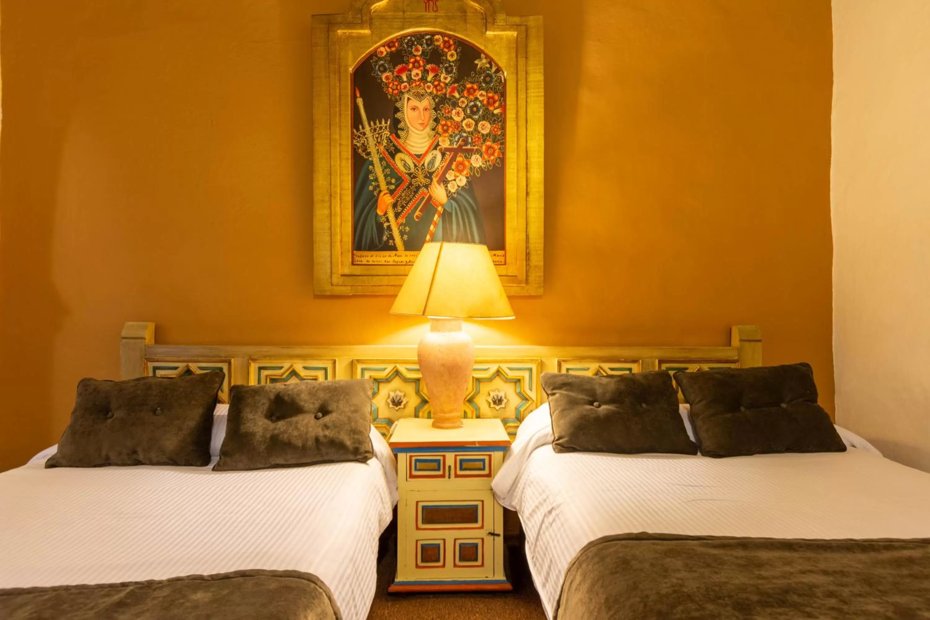 Decorative detail, Bed in Hosteria del Frayle