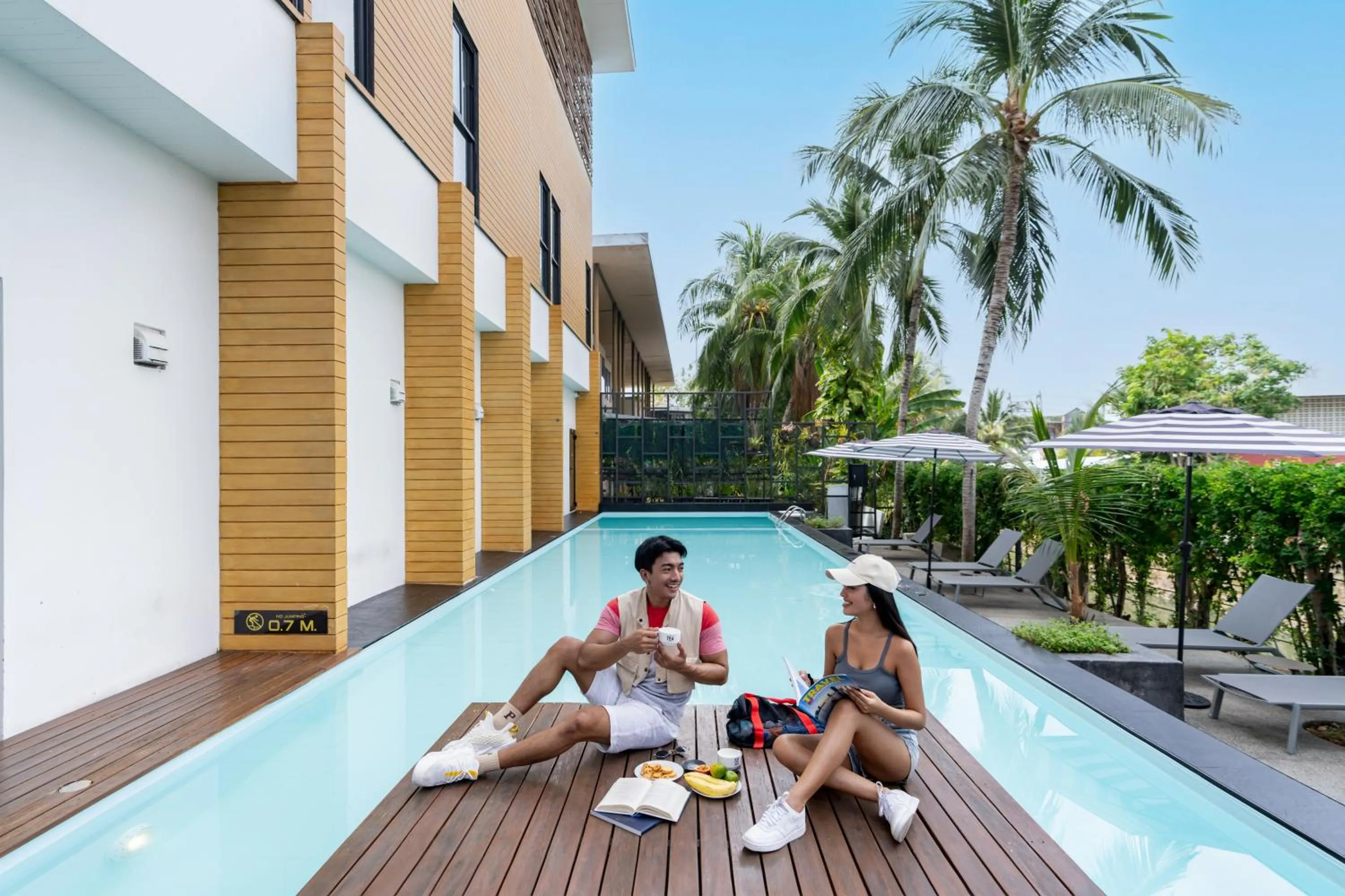 Pool view in Book a Bed Poshtel - SHA Plus