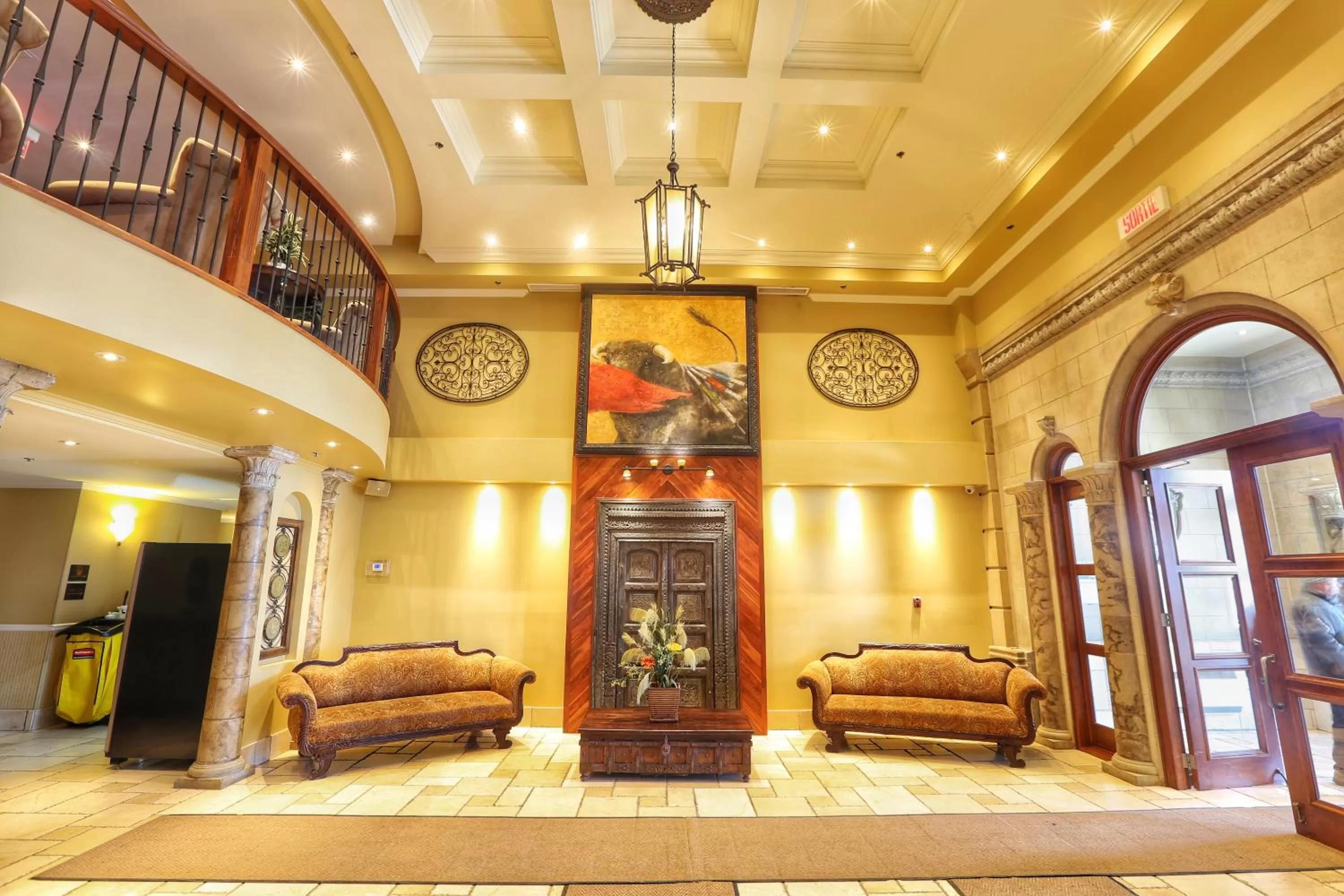 Lobby or reception in Hotel Brossard