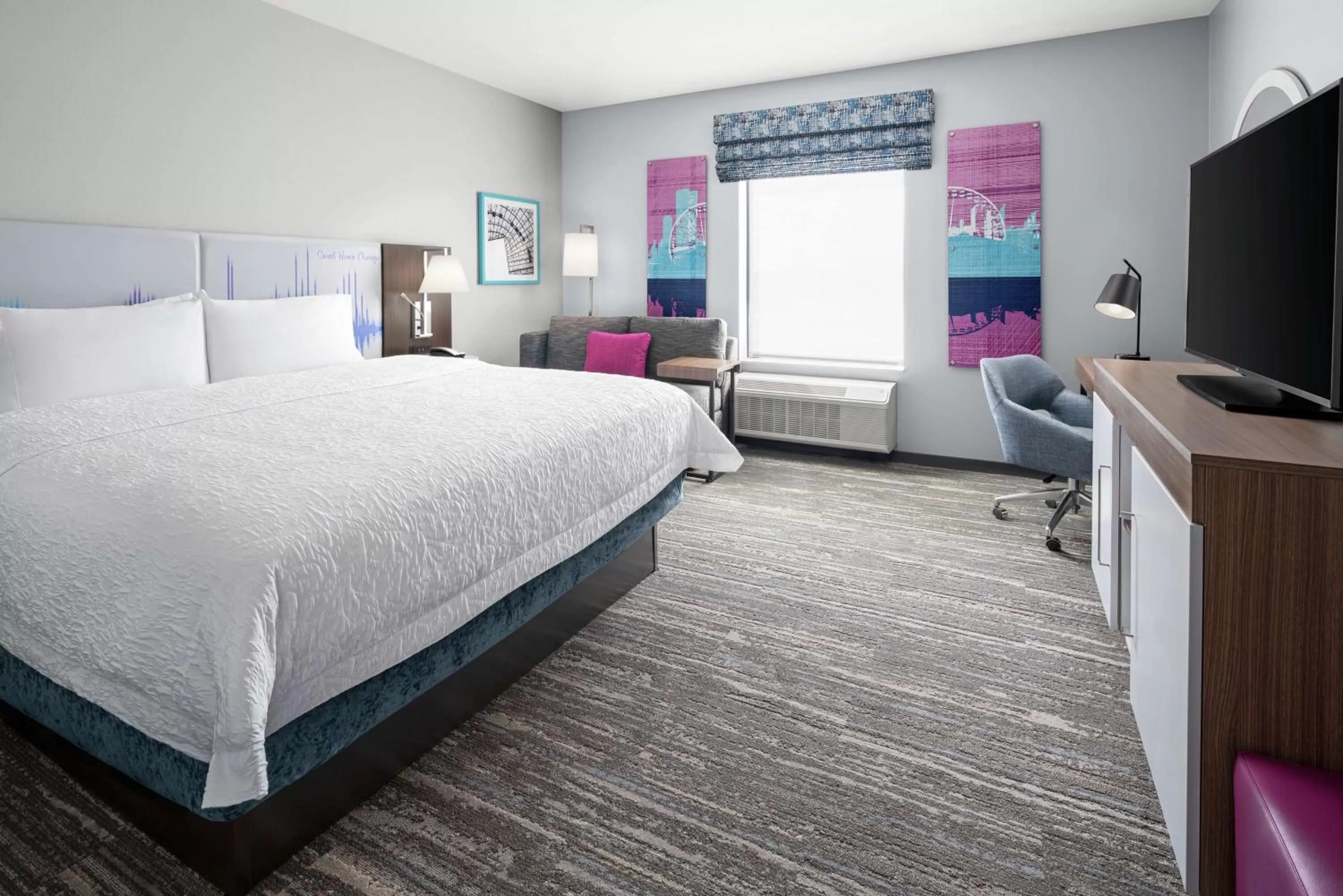 Bedroom, Bed in Hampton Inn & Suites Bridgeview Chicago, Il