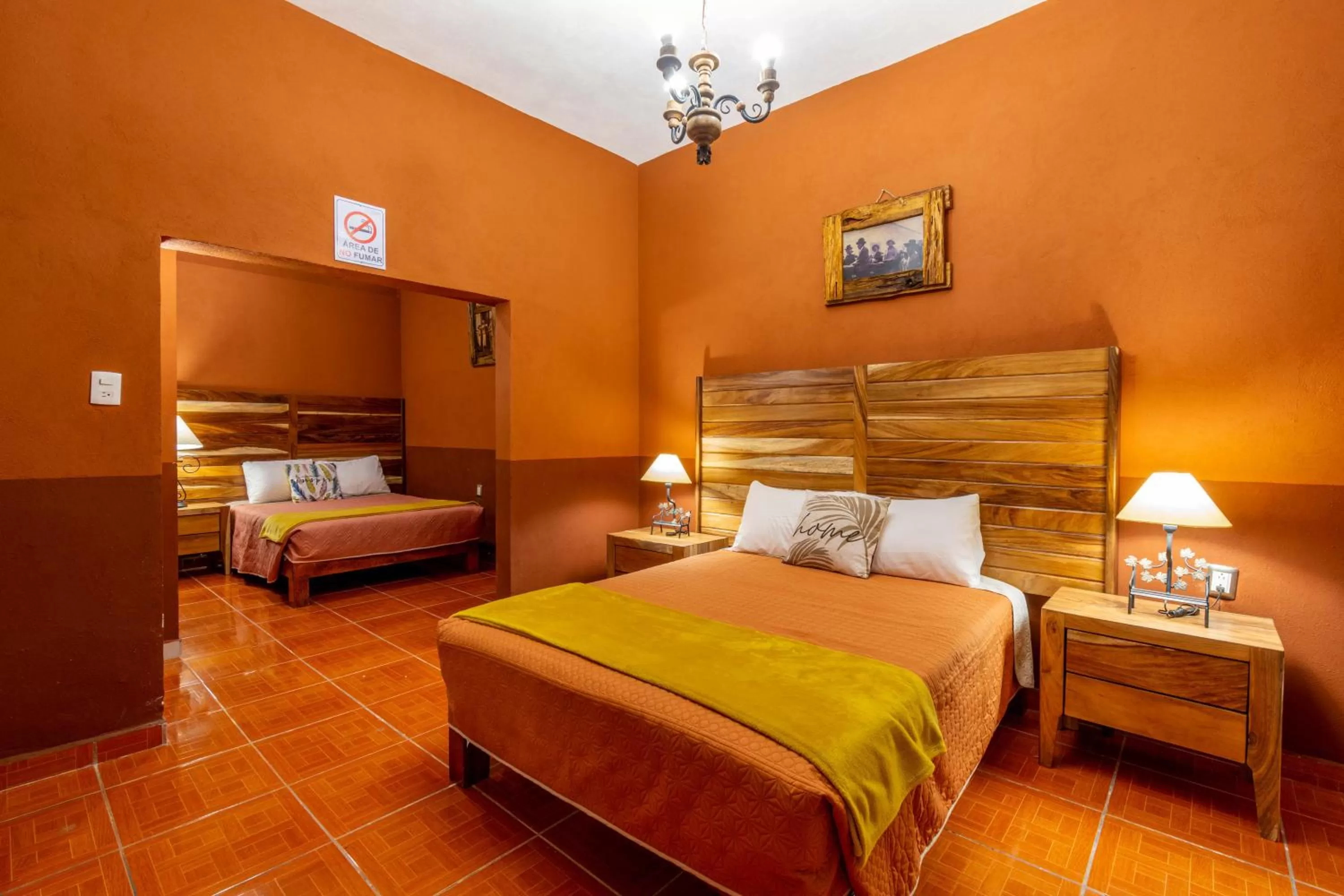 Bed in Hostería Casa Marquez