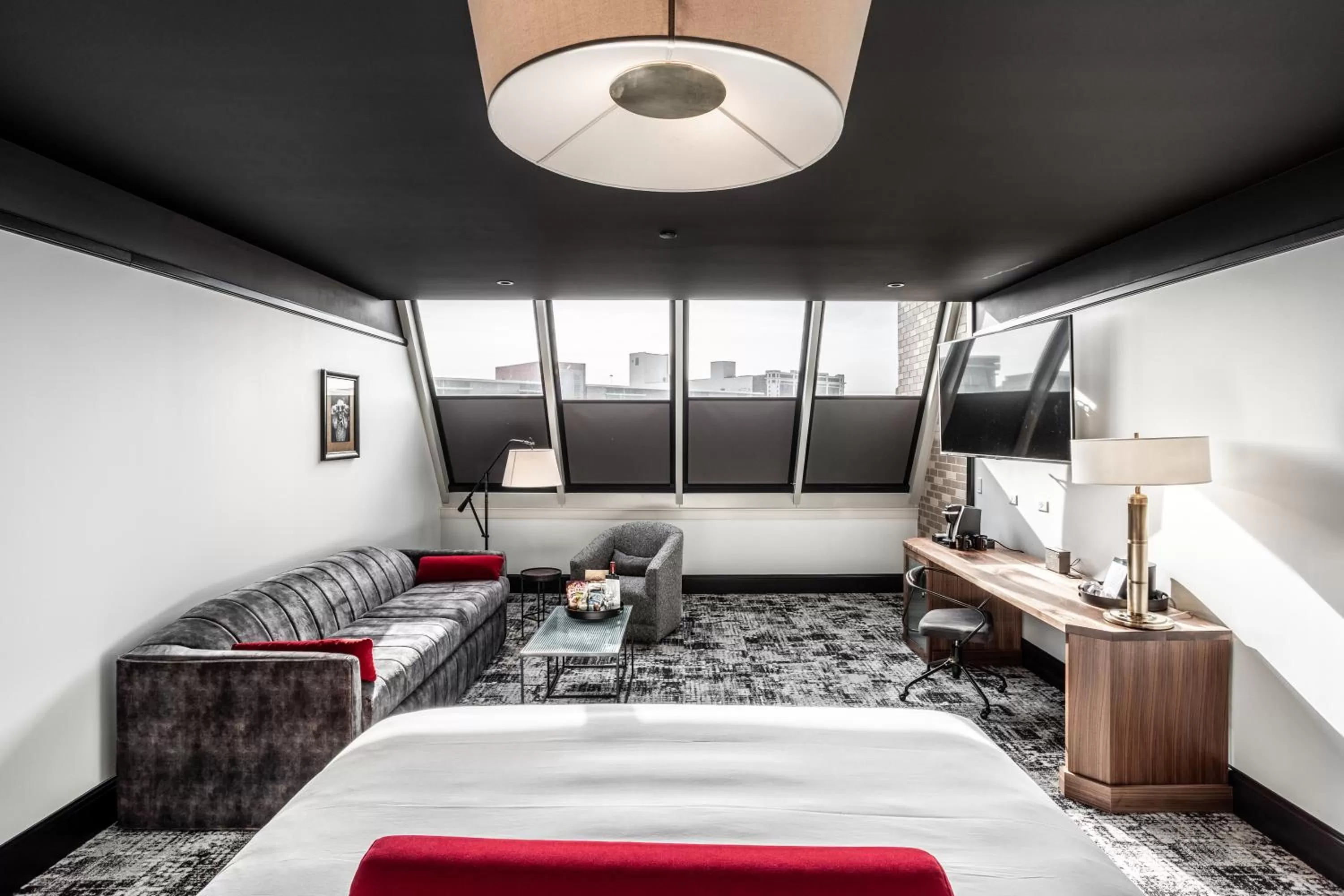 Bed in Bottleworks Hotel