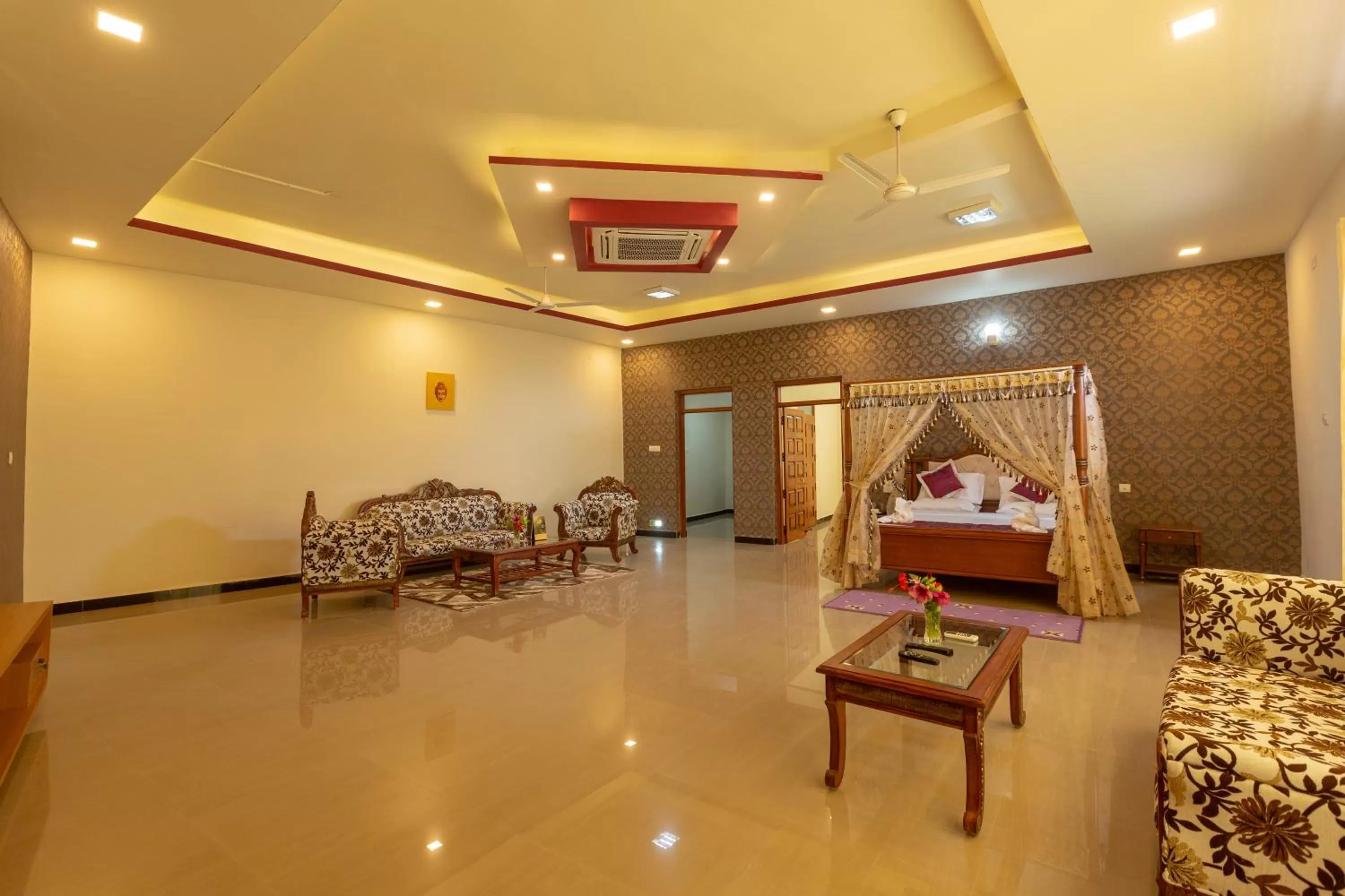 Bed in KSTDC Hotel Mayura Krishna Almatti