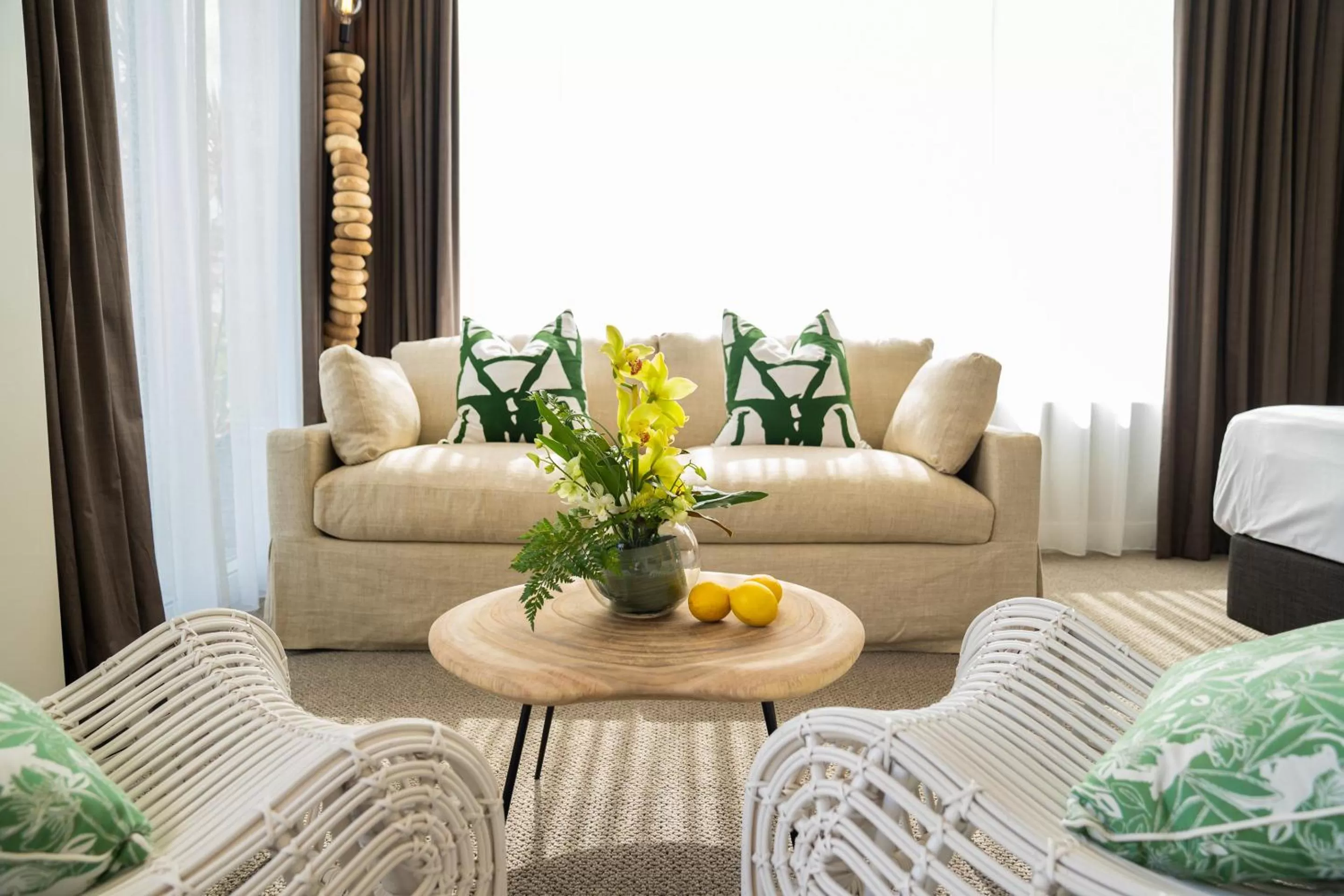 Seating area in Pacific Hotel Cairns