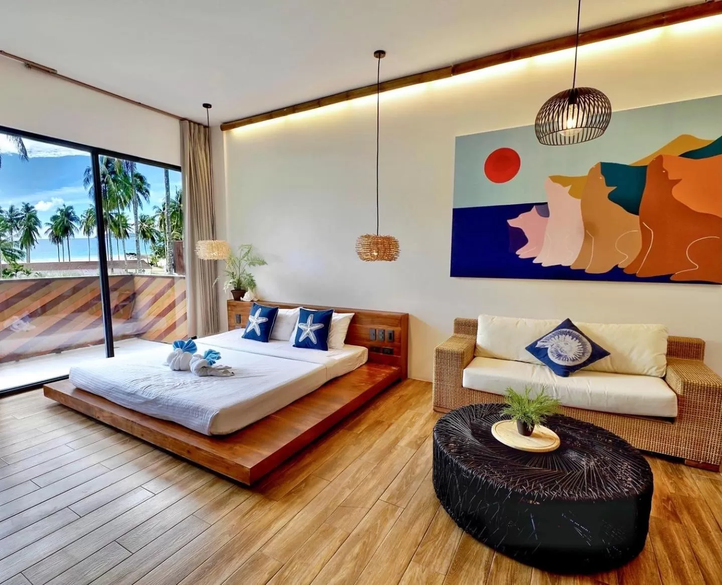 Bed in Nacpan Beach Resort Managed by H Hospitality Group