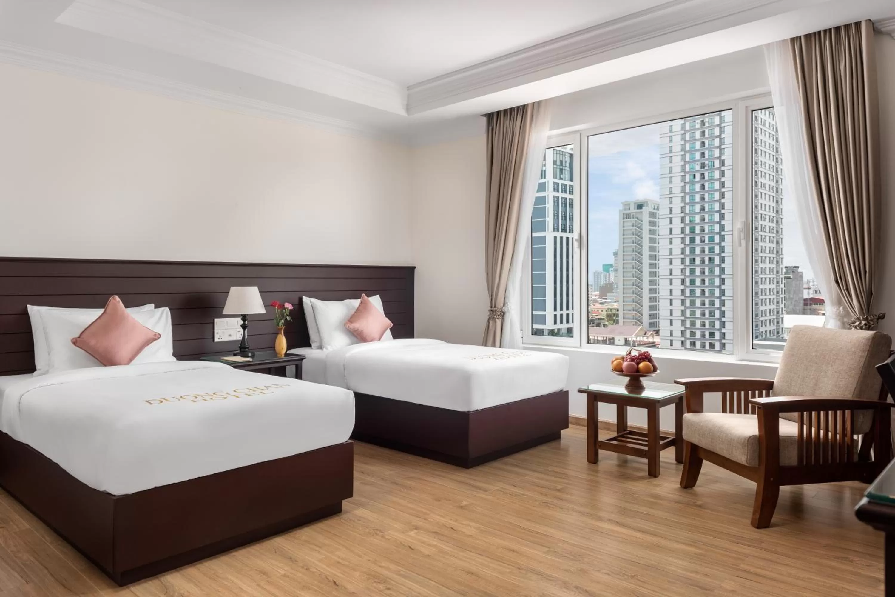 Bed in Duong Chan Hotel