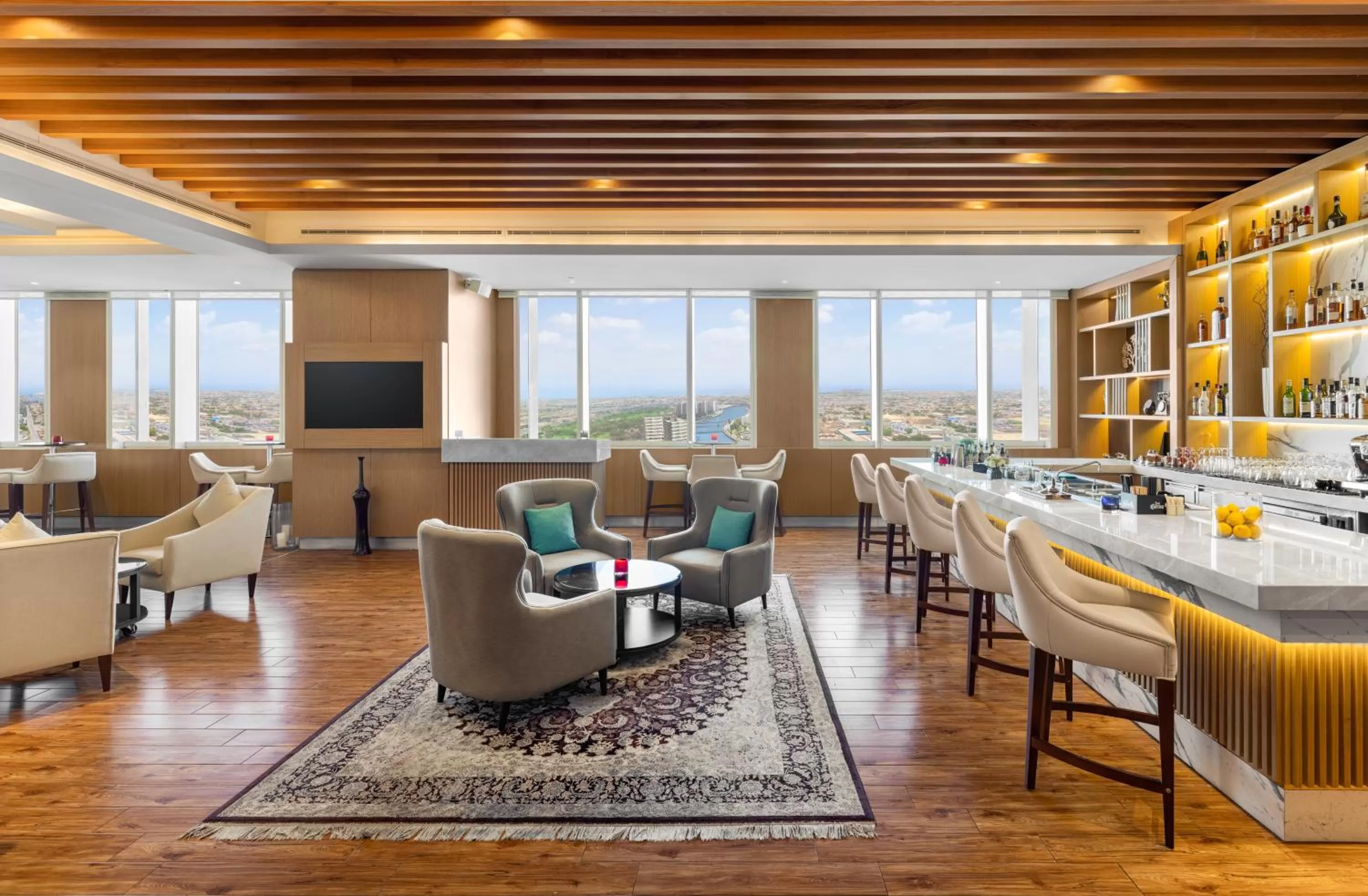 Lounge or bar in V Hotel Dubai, Curio Collection by Hilton