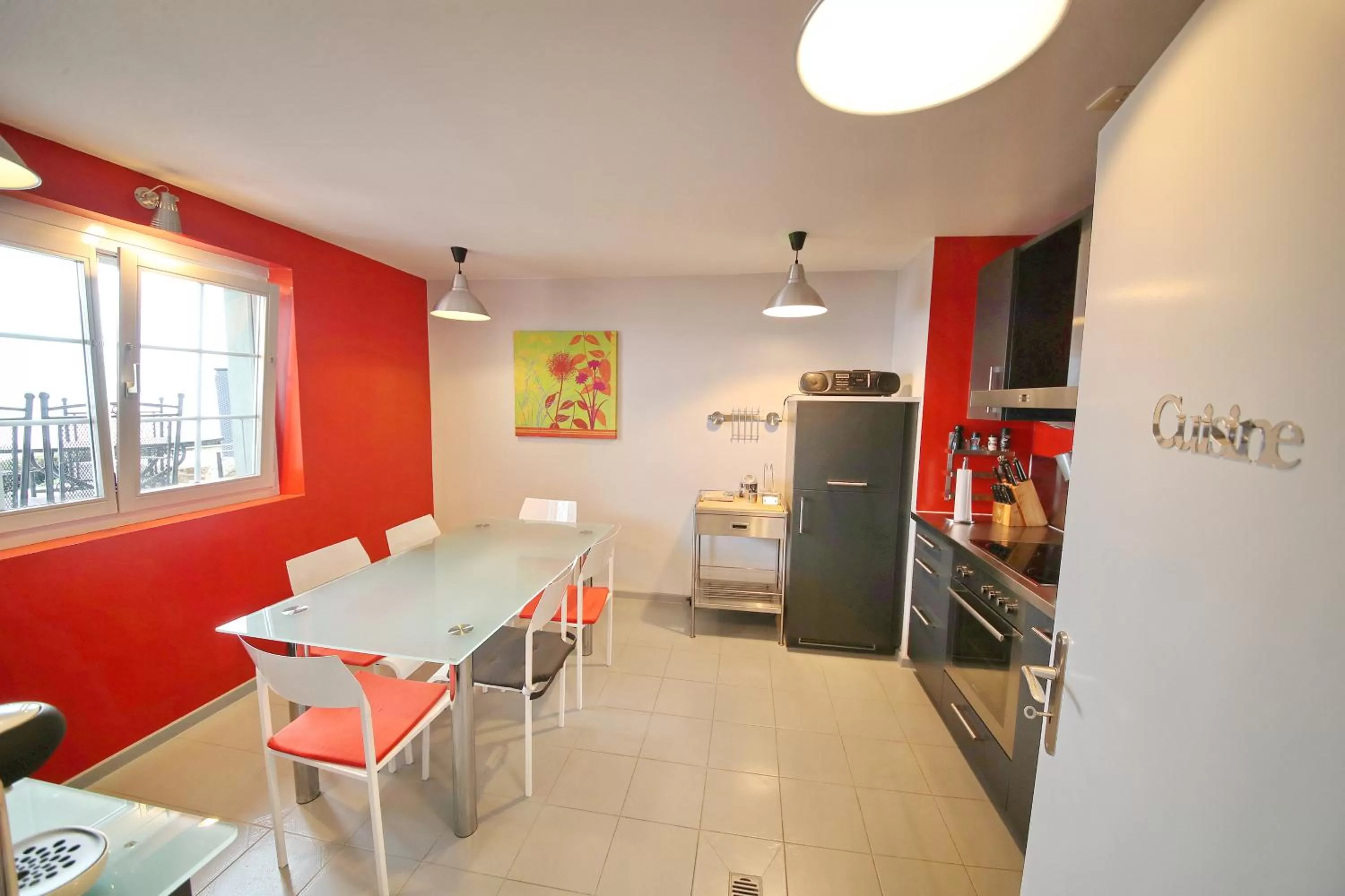 Kitchen/Kitchenette in B&B Corseaux Beach & Riviera Beach