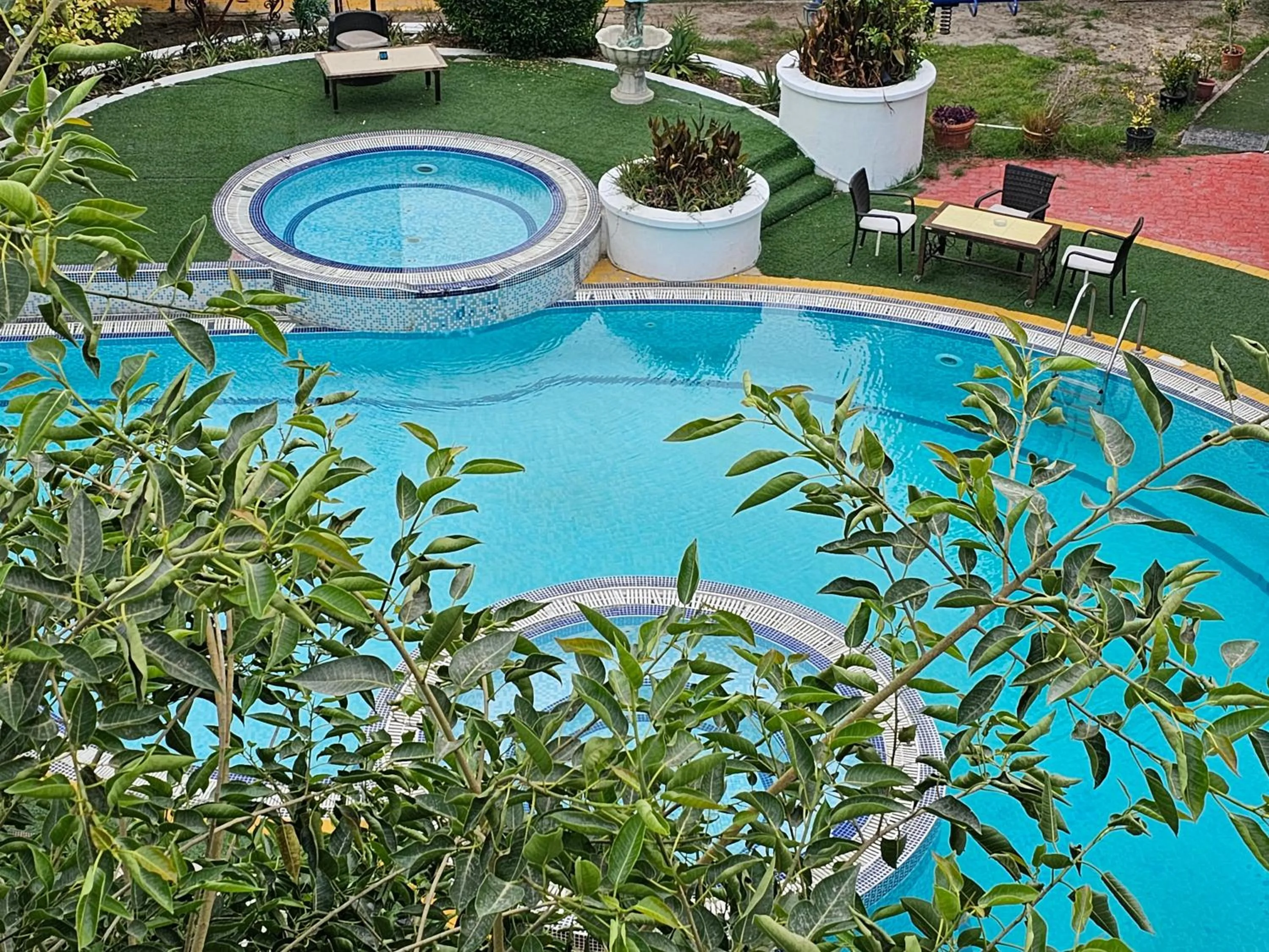 Pool view in Majestic Hotel