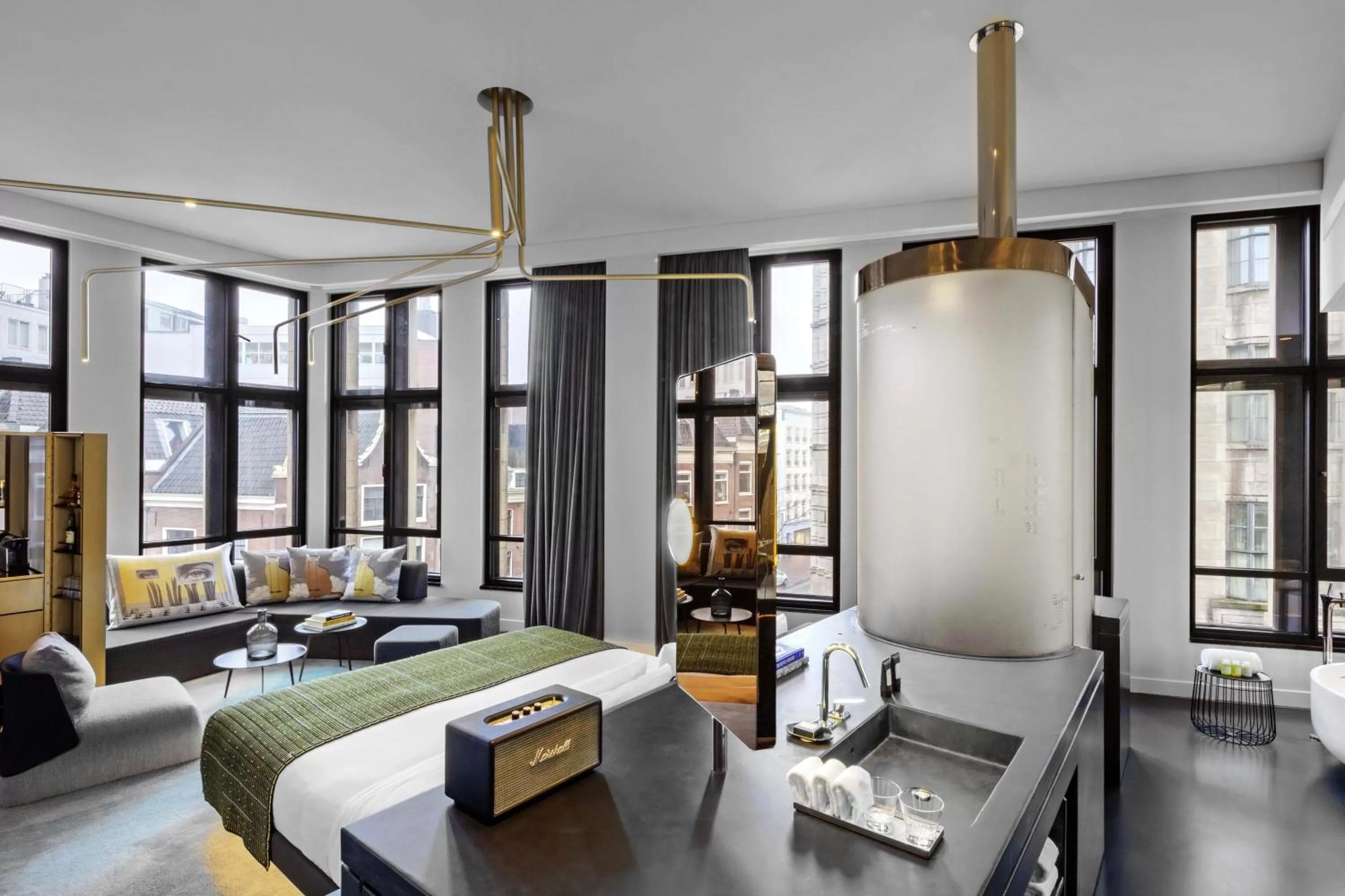 Bathroom, Bed in W Amsterdam