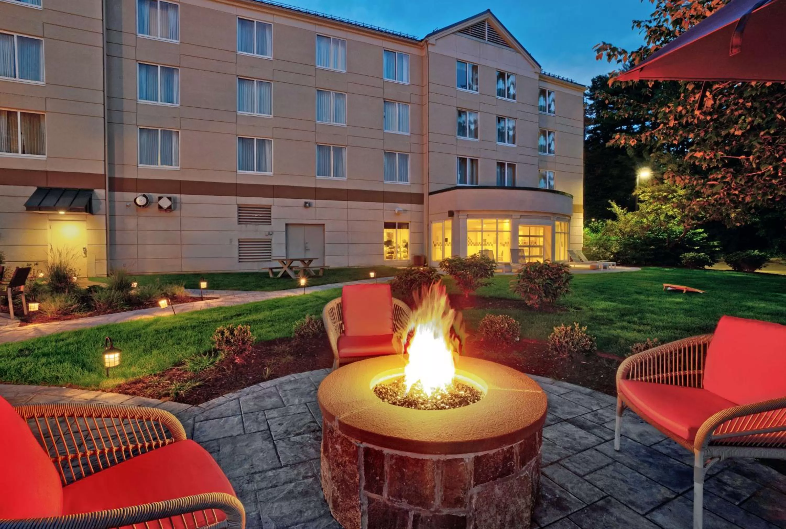 Patio in Hilton Garden Inn Saratoga Springs
