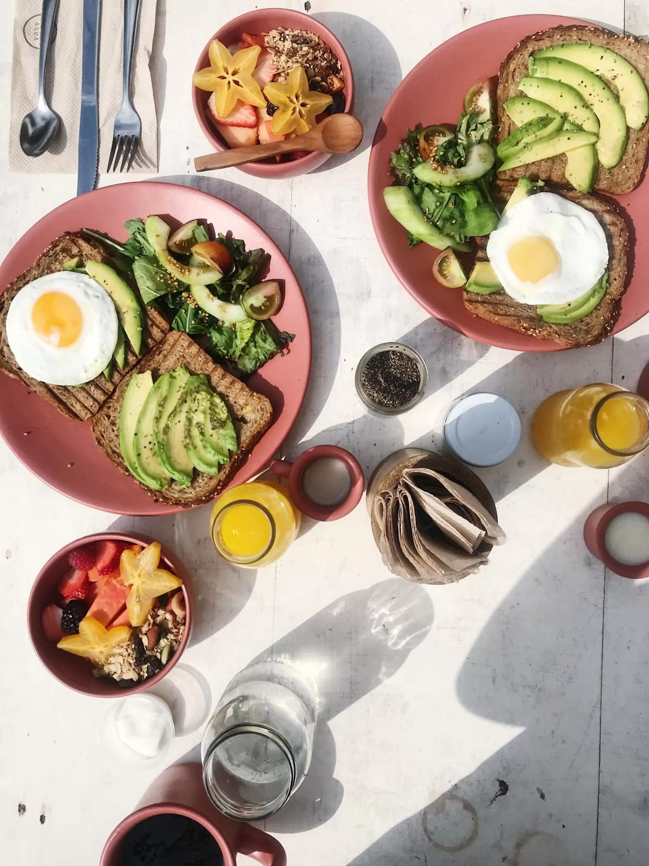 Continental breakfast in Hotelito Azul