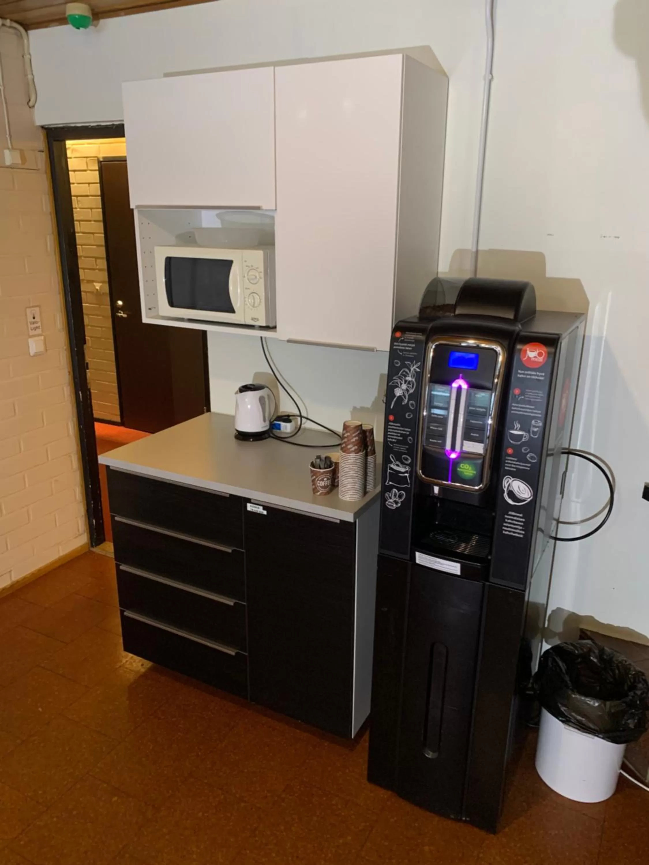 Kitchen or kitchenette in Hotelli Uninen Äänekoski