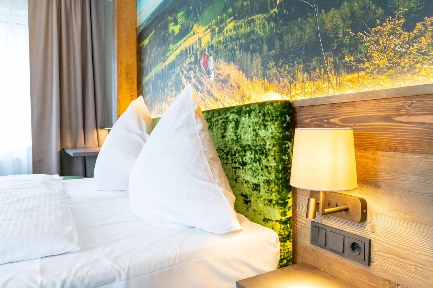 Bed in Hotel Waldmühle