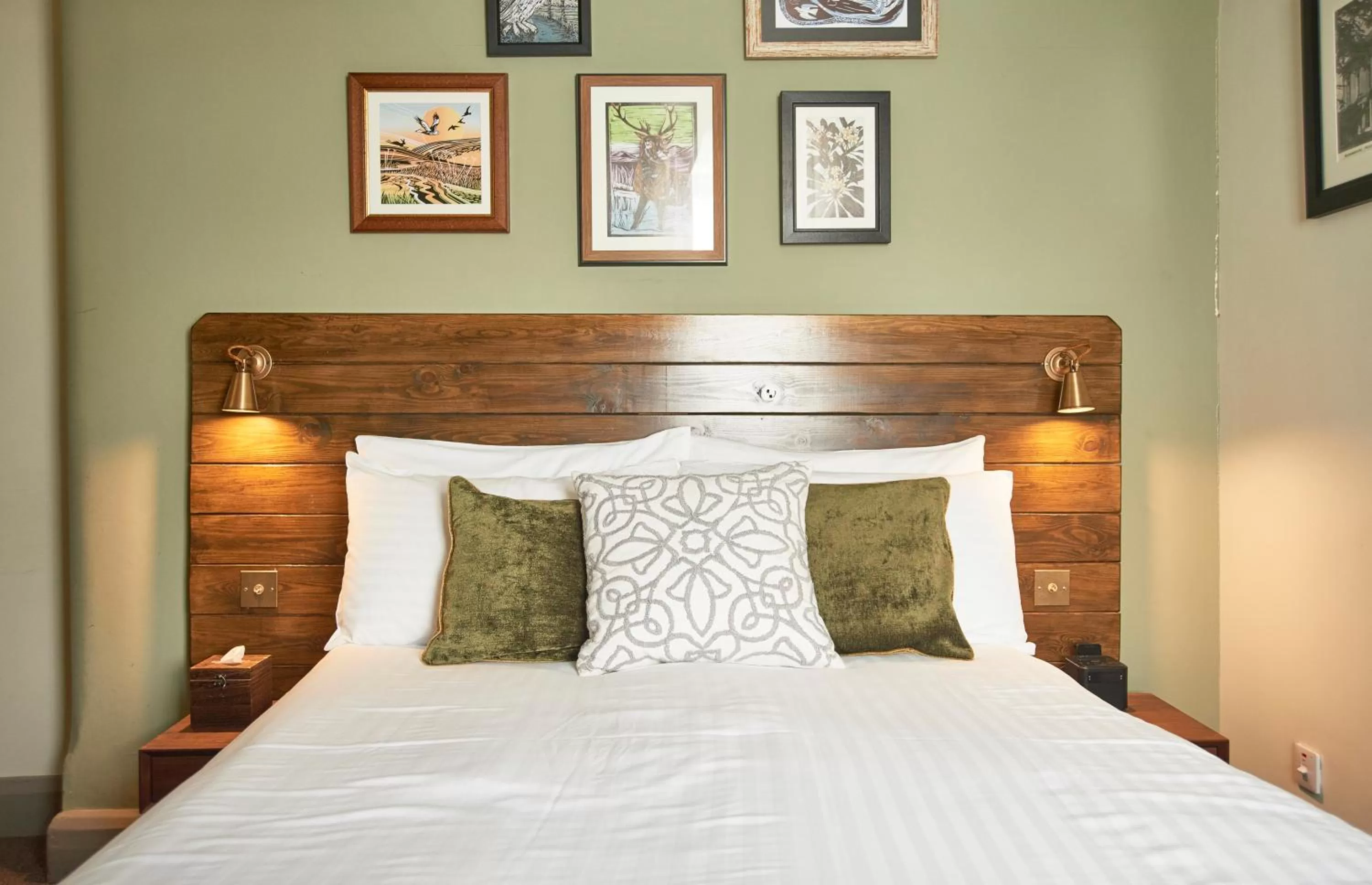 Bed in The Angel Inn Hotel