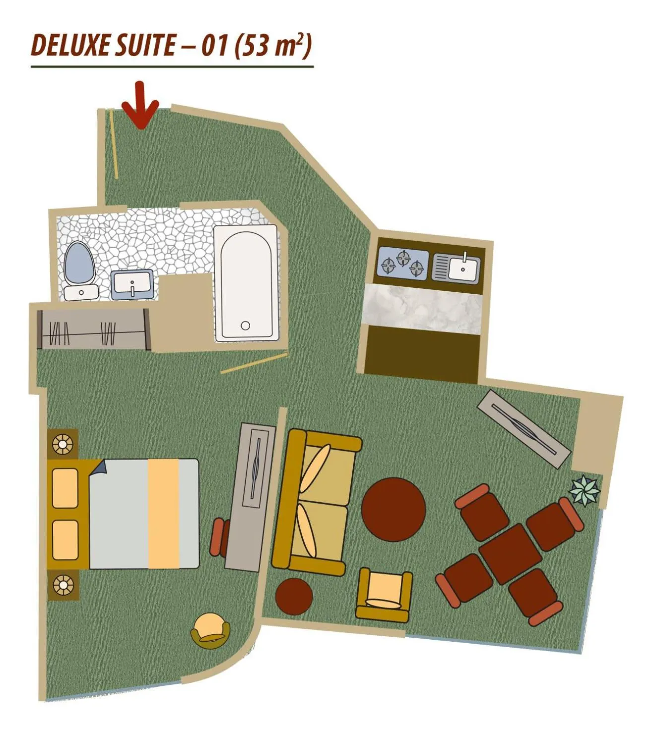 Photo of the whole room in Ritz Apart Hotel