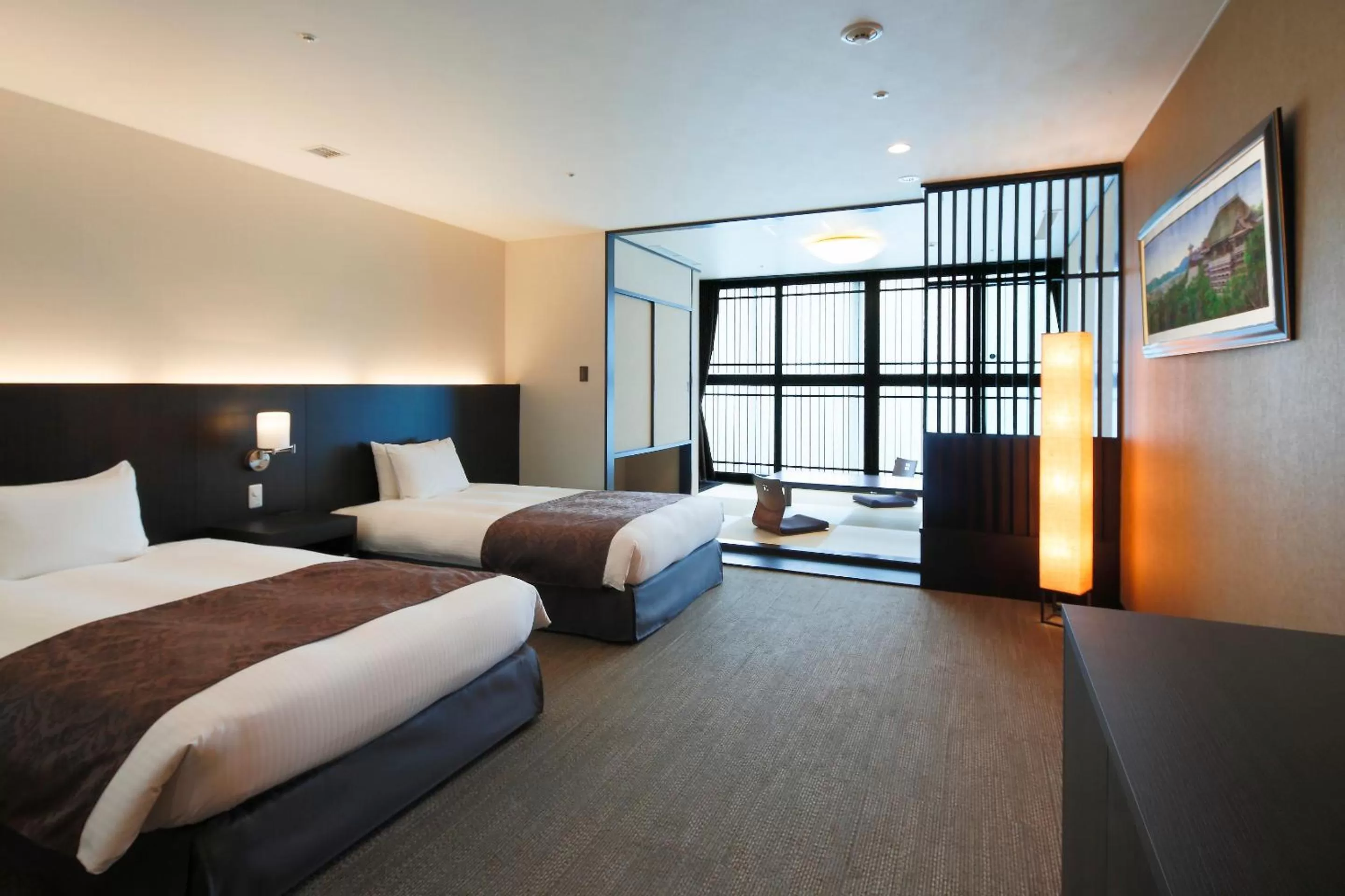 Photo of the whole room, Bed in Kyoto Tower Hotel