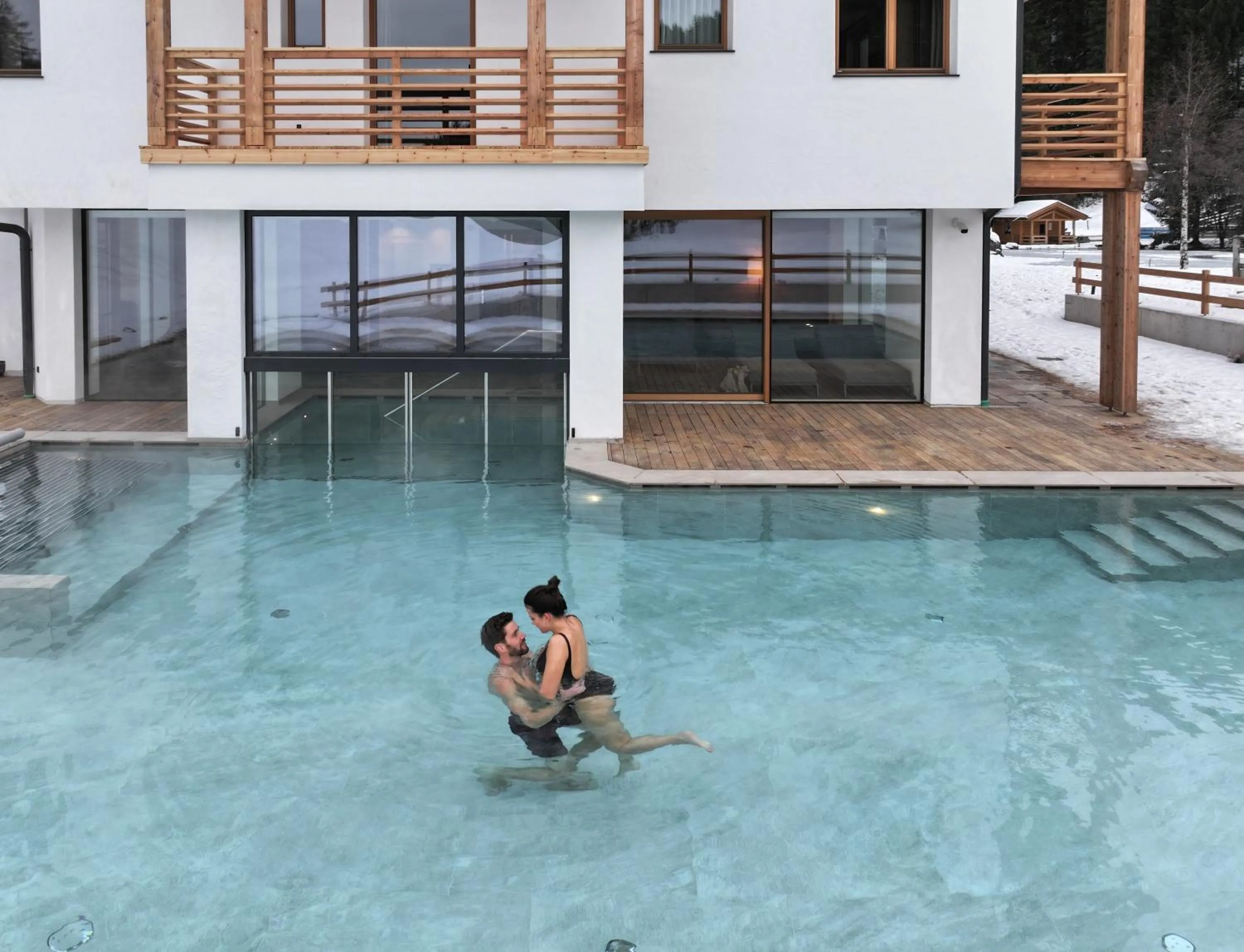 Pool view in Hotel Pozzamanigoni