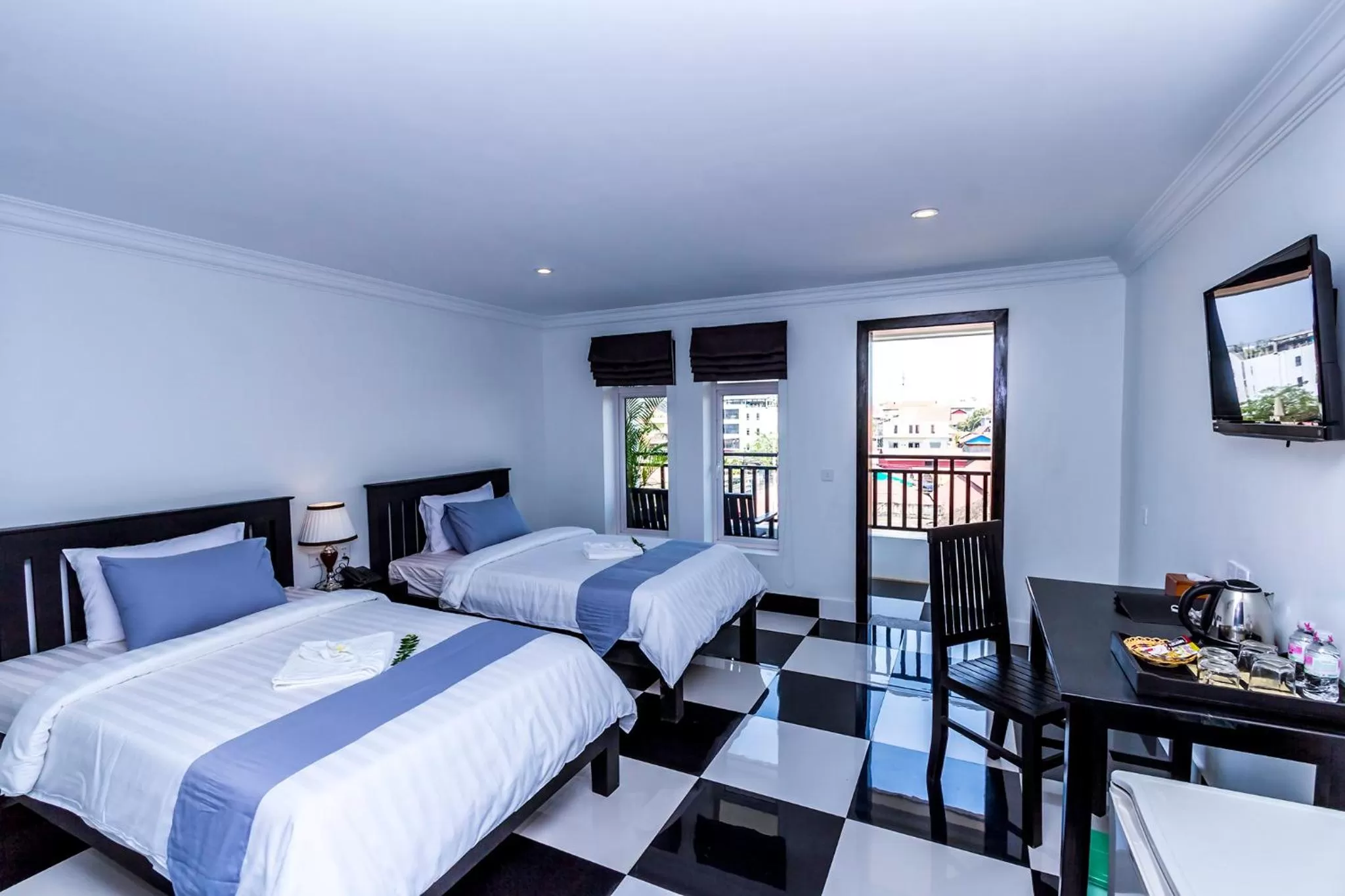 Deluxe Twin Room with Pool View  in Rithy Rine Angkor Residence