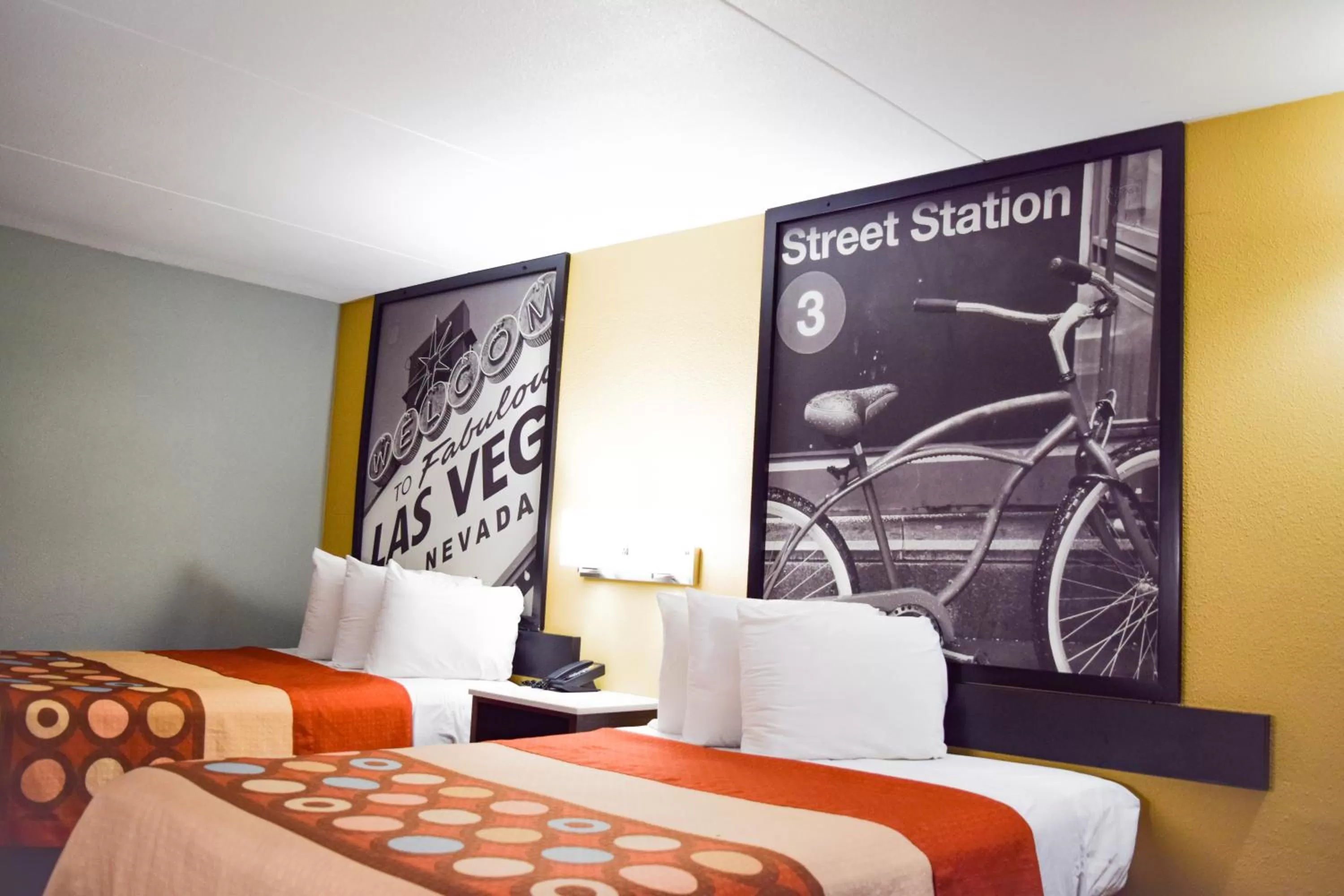 Bed in Super 8 Downtown Raleigh