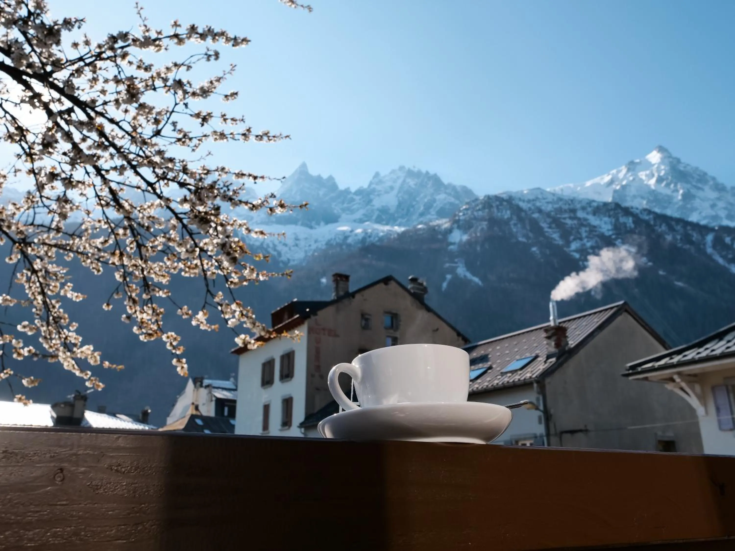 Bird's eye view in Chalet hôtel le Whymper