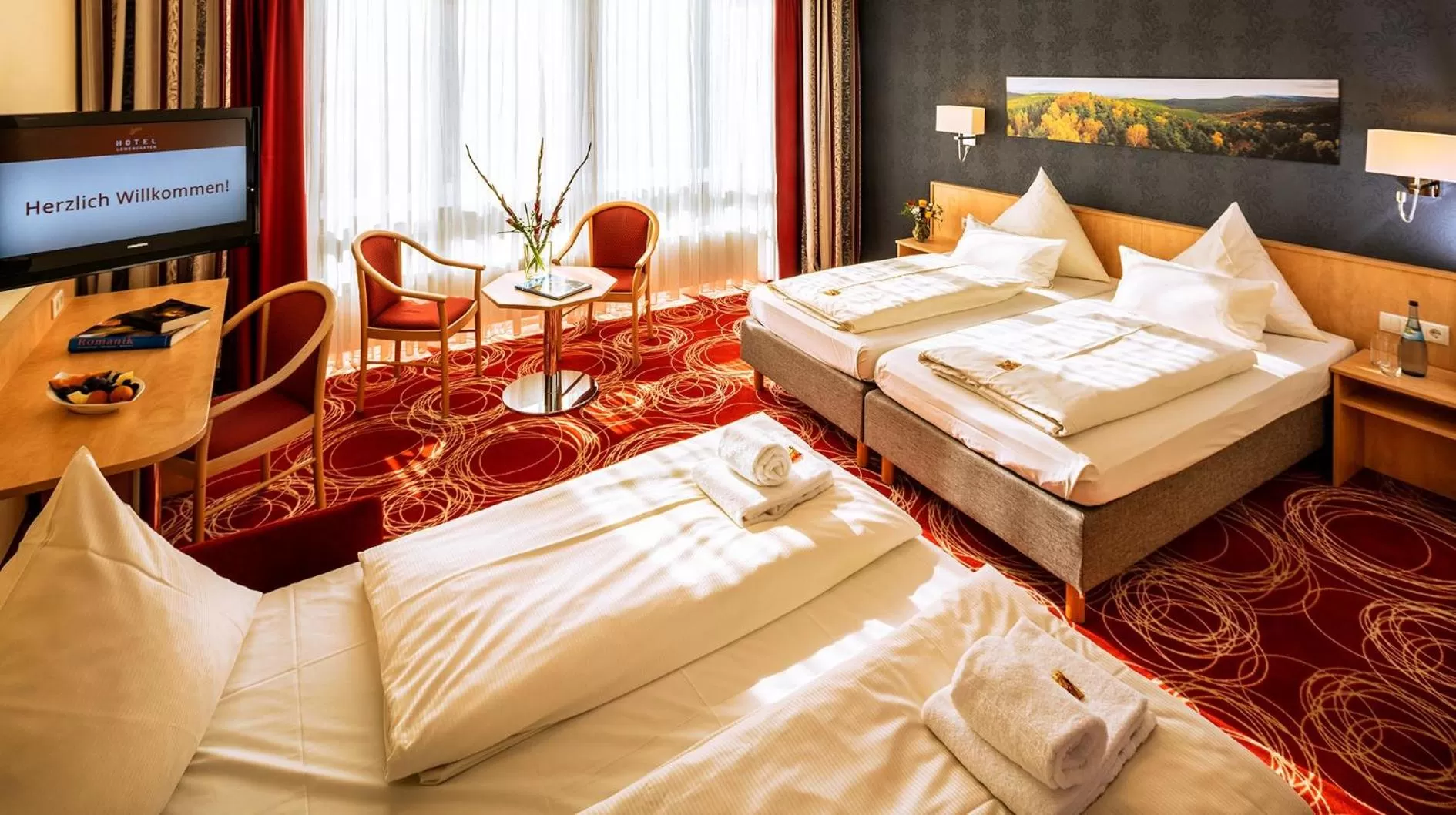 Photo of the whole room, Bed in Hotel Löwengarten