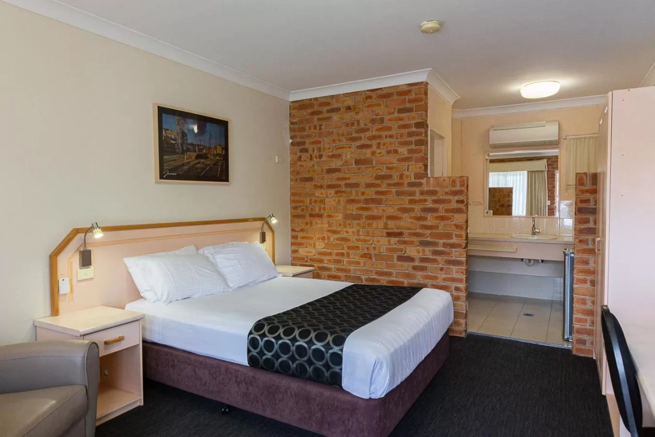 Bed in The Crossing Motel