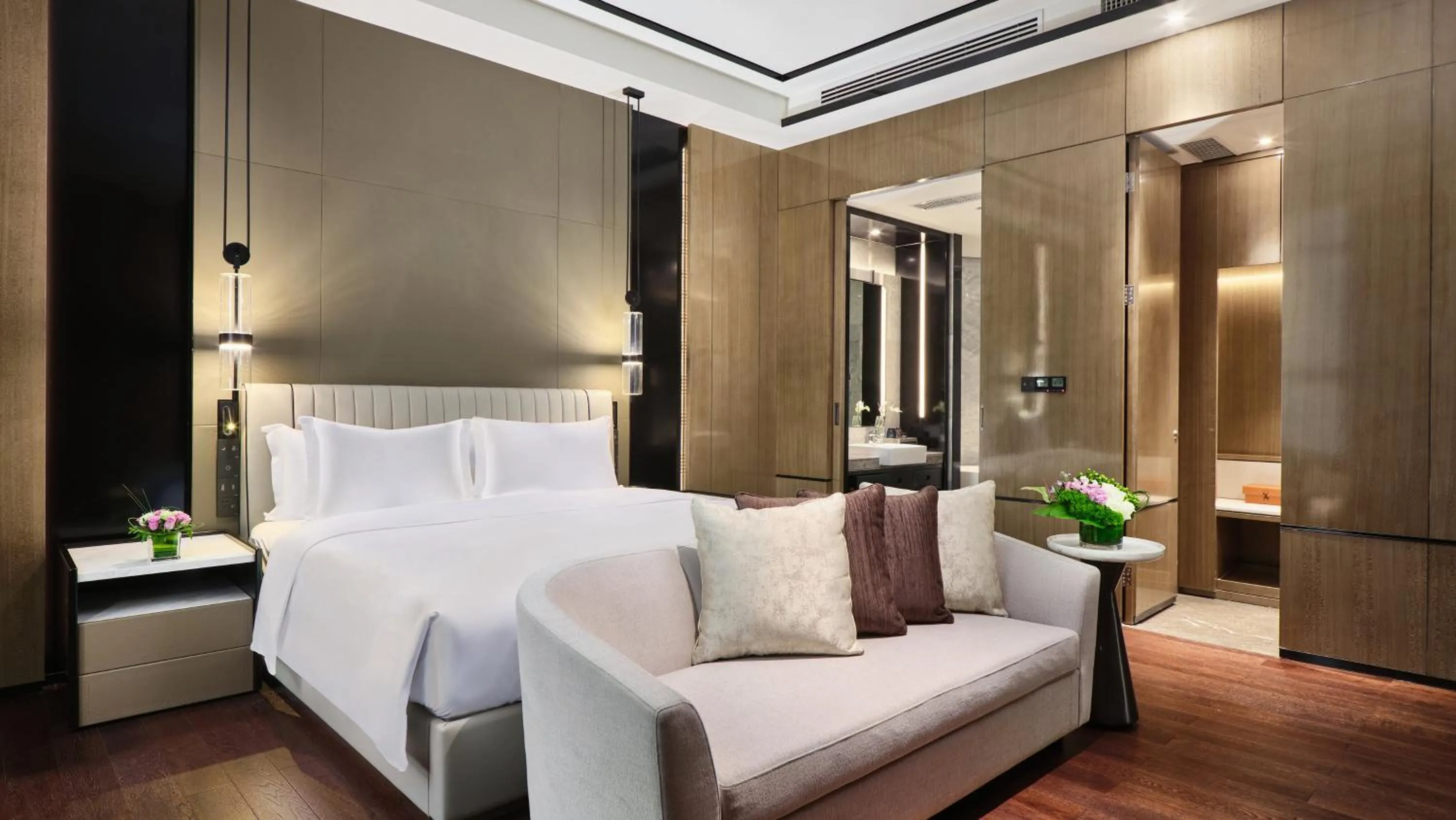 Photo of the whole room, Bed in Crowne Plaza Wuhan Development Zone by IHG