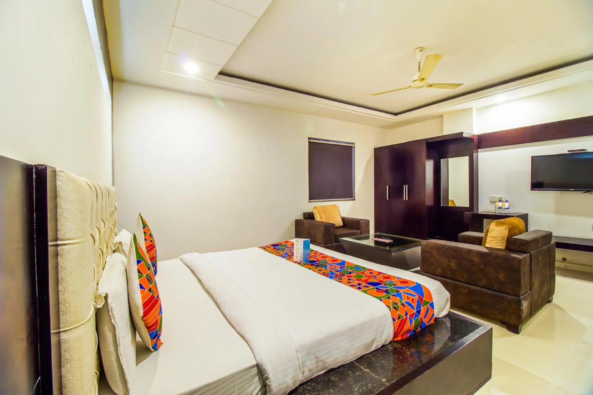 Bed in FabHotel Transit Delhi Airport Mahipalpur